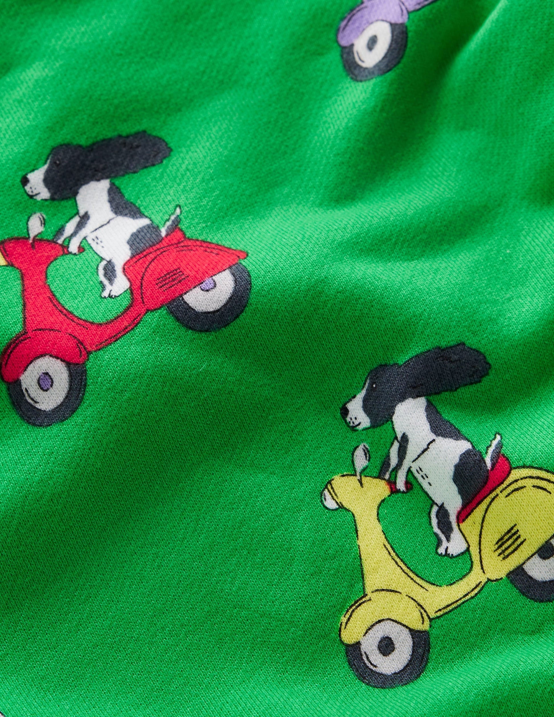 Printed Sweatshirt-Sapling Green Puppy Scooter-3