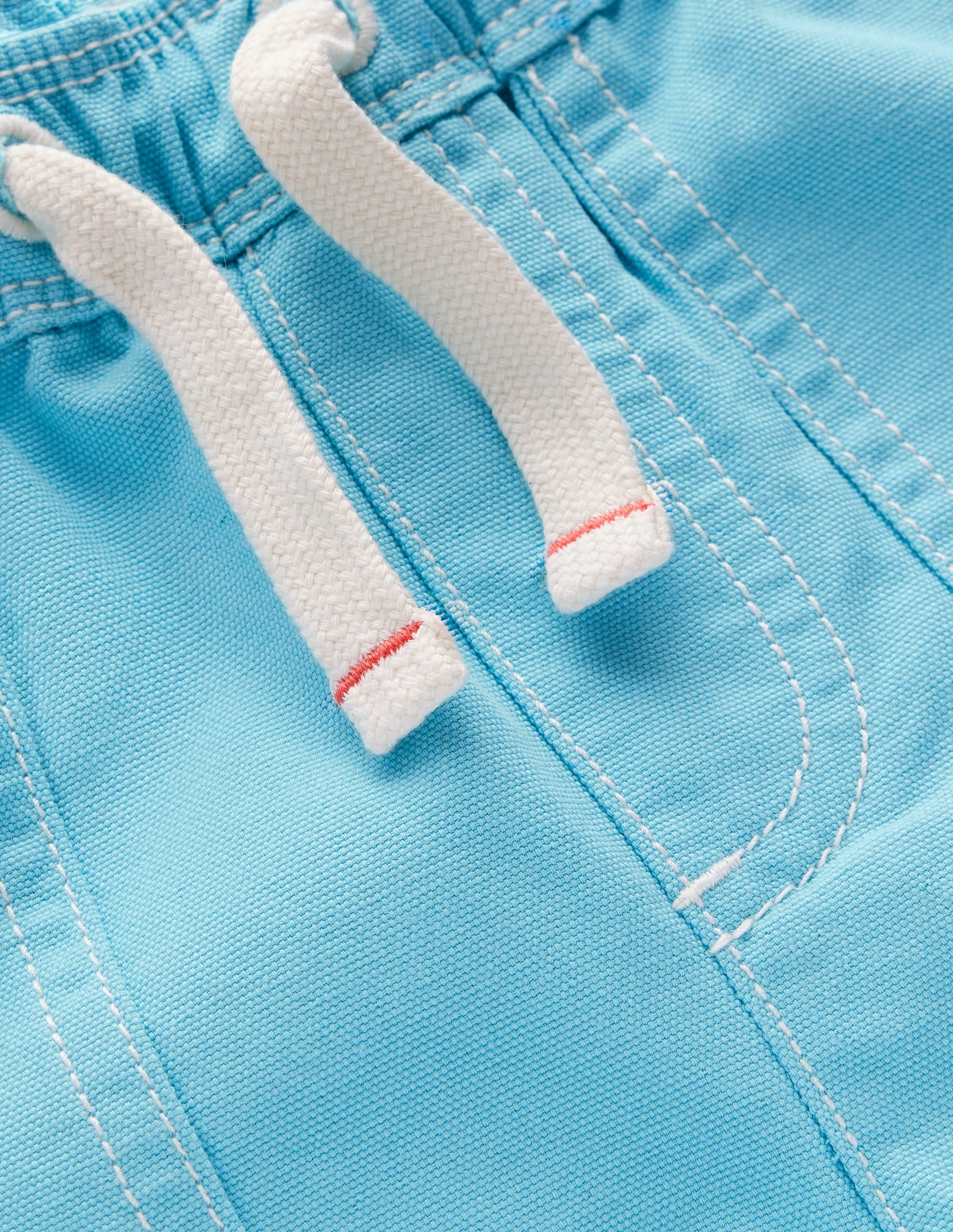 Pull-On Cotton Shorts-Caribbean Blue-3