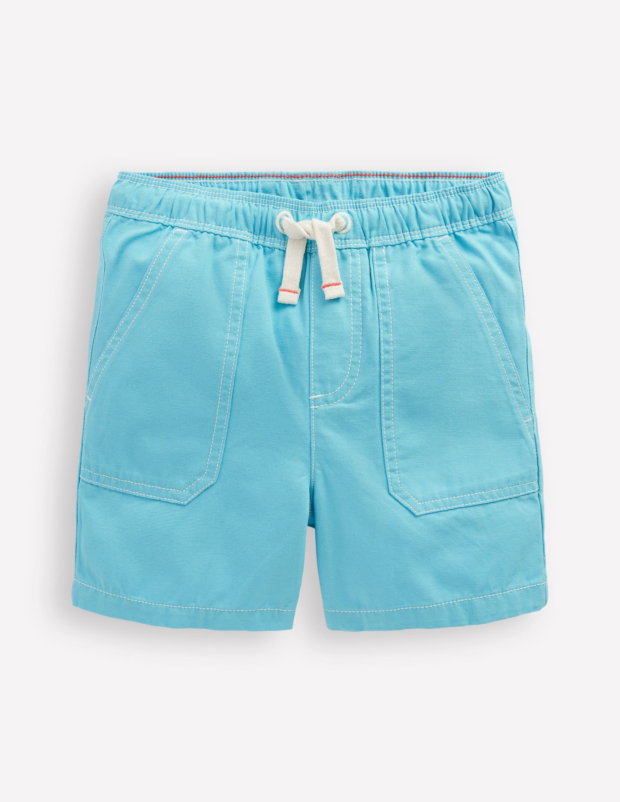 Pull-On Cotton Shorts-Caribbean Blue - Image 1