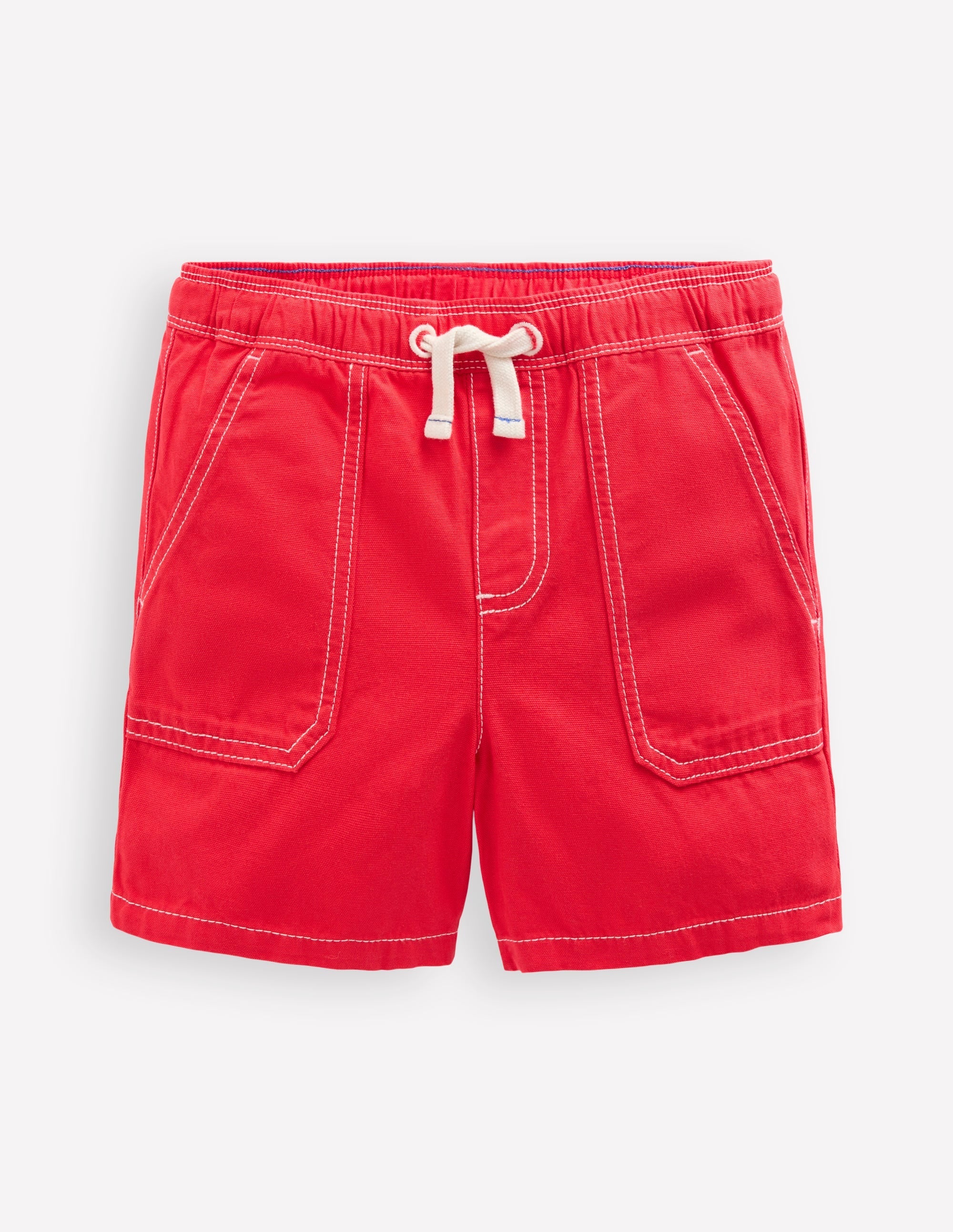 Pull-On Cotton Shorts-Jam Red - Image 1