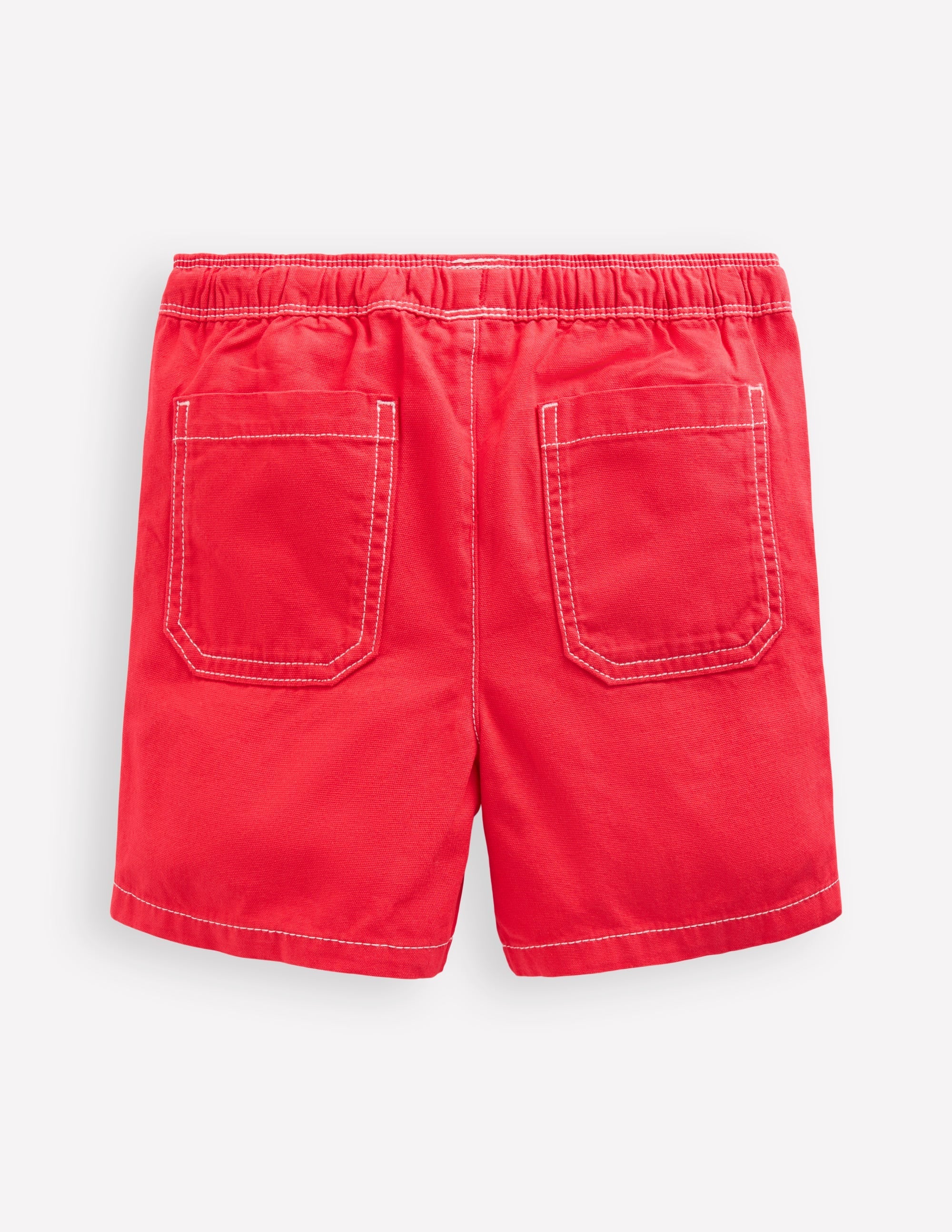 Pull-On Cotton Shorts-Jam Red - Image 2