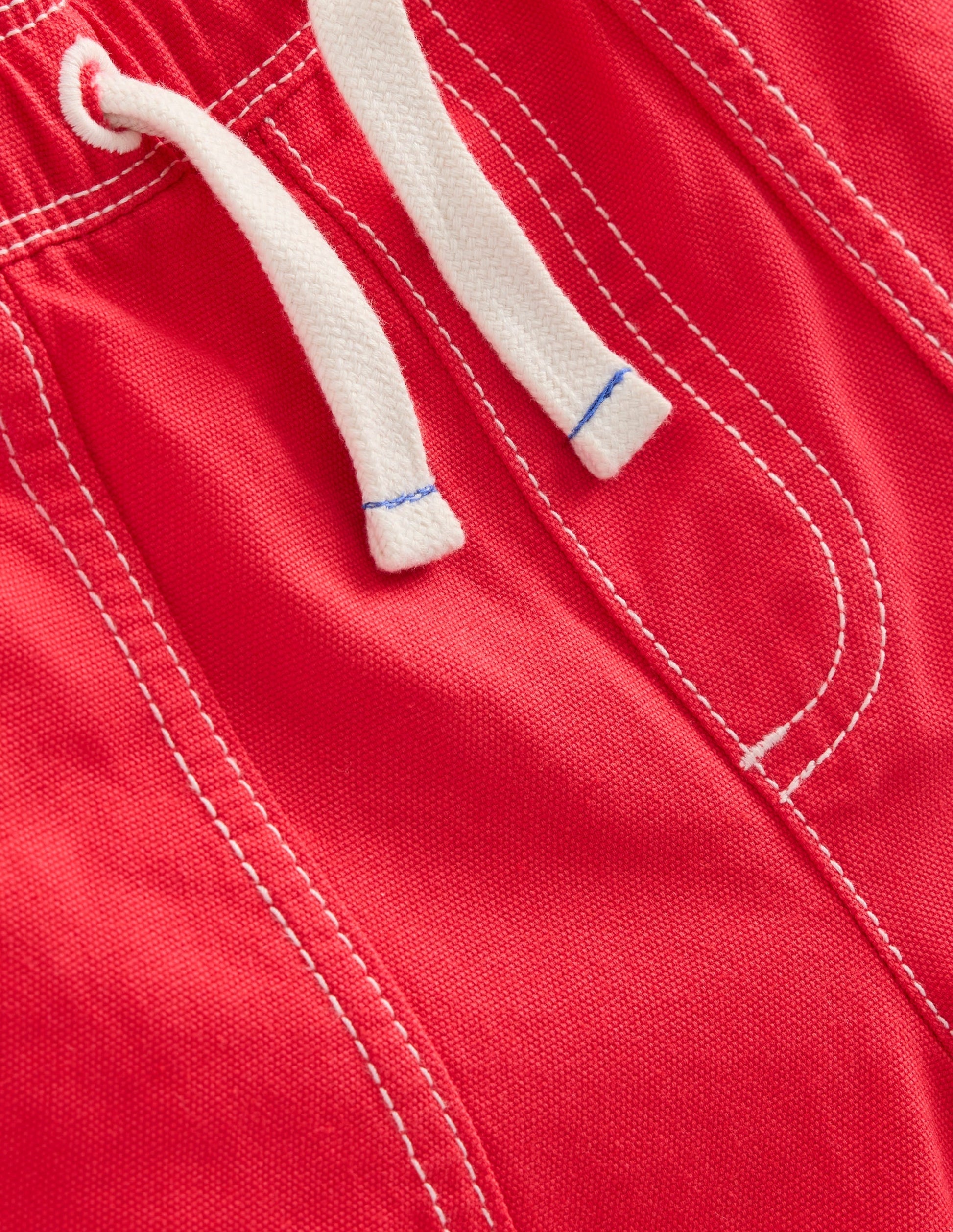 Pull-On Cotton Shorts-Jam Red-3