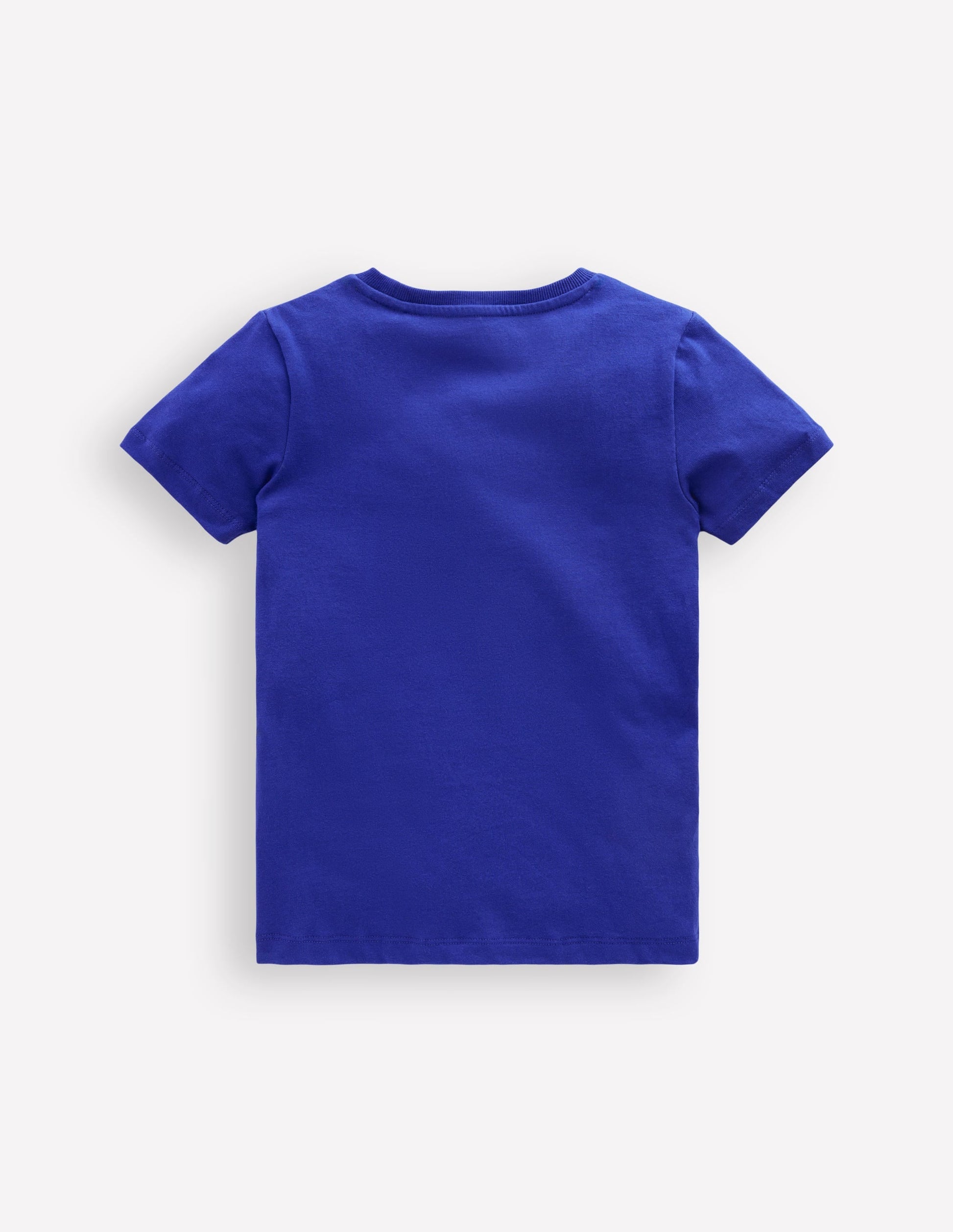 Short Sleeve Appliqué T-shirt-Sapphire Blue Fish-3