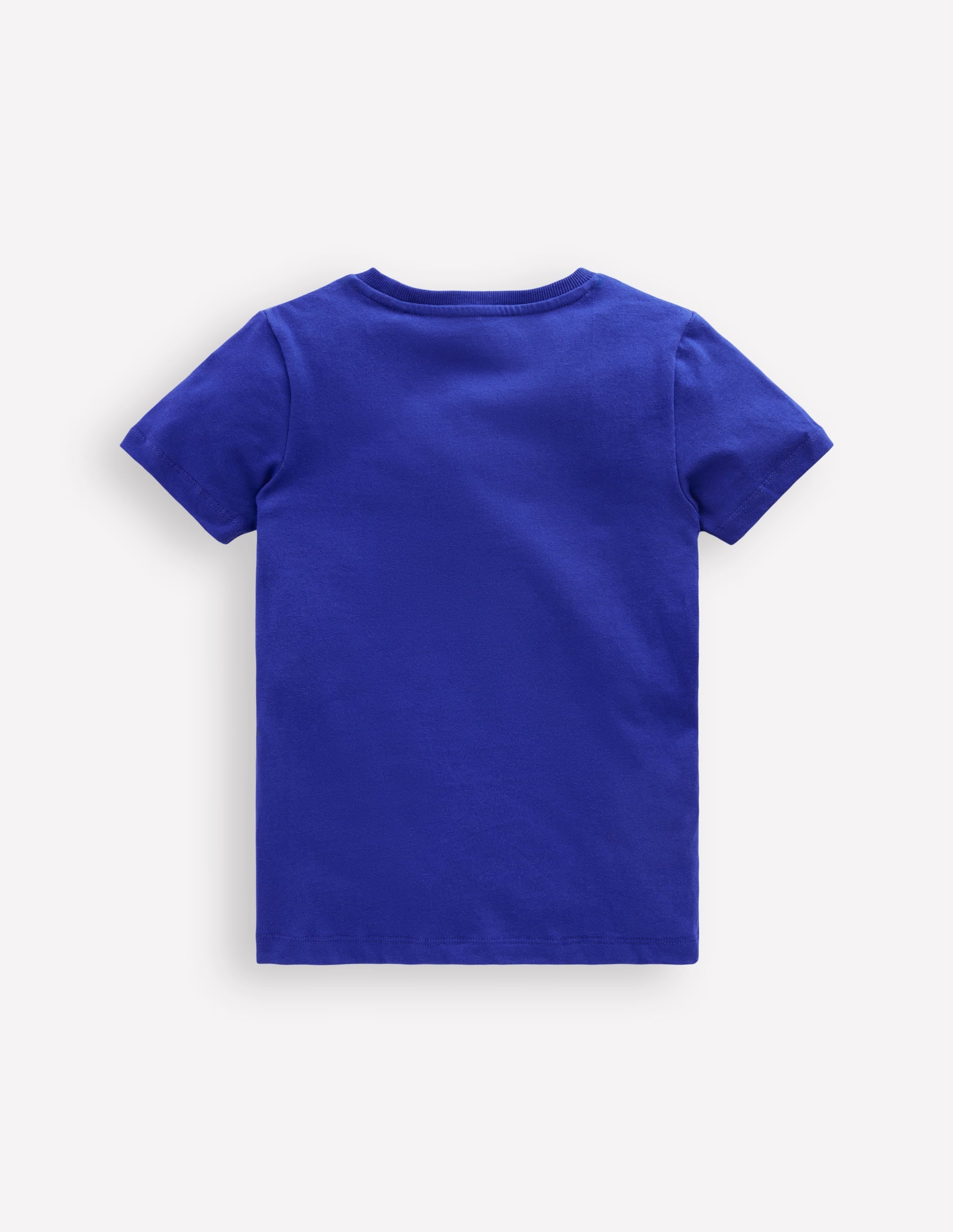 Short Sleeve Appliqué T-shirt-Sapphire Blue Fish - Image 3