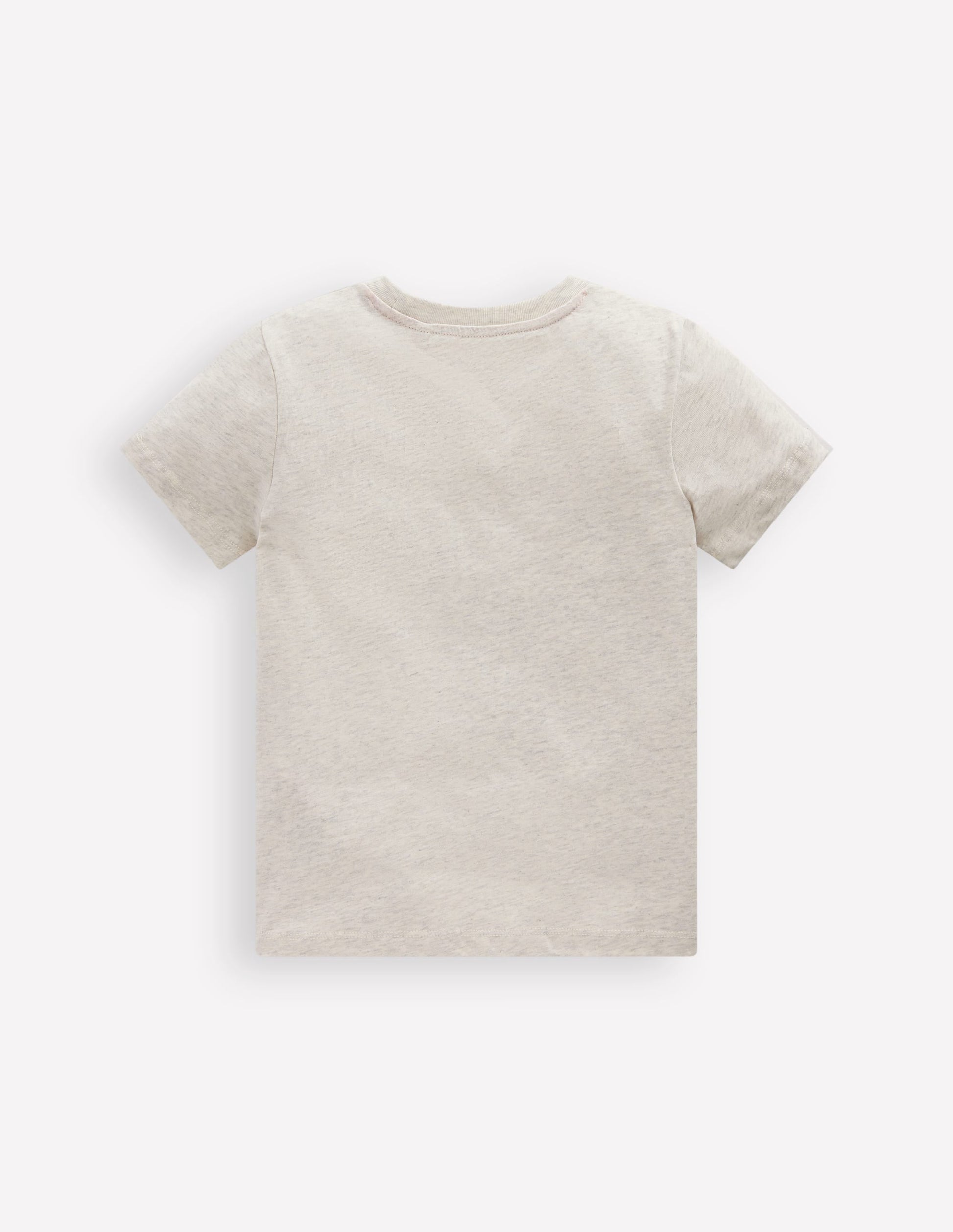 Short Sleeve Printed T-Shirt-Oatmeal Marl Silly Vehicles-2