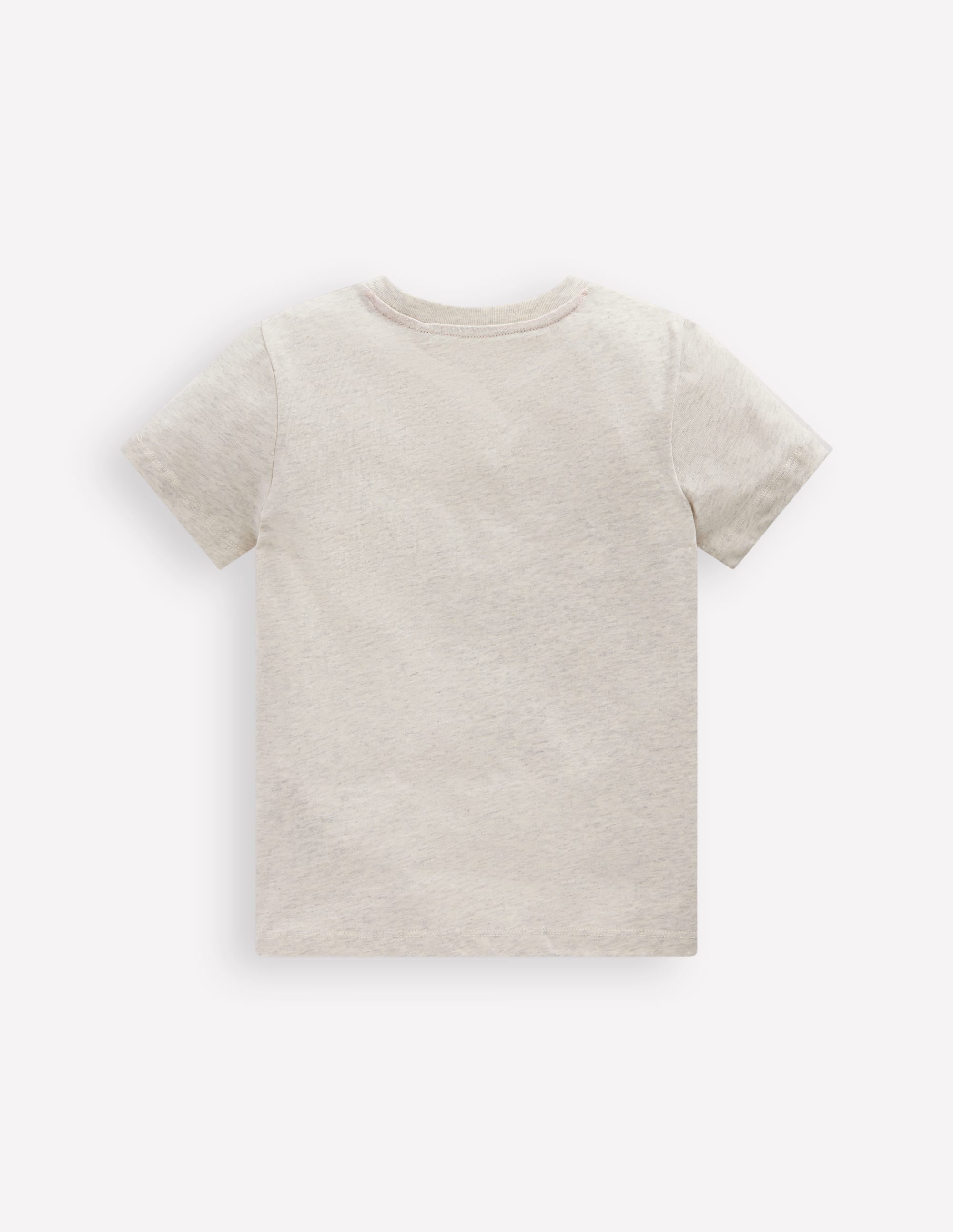 Short Sleeve Printed T-Shirt-Oatmeal Marl Silly Vehicles - Image 2