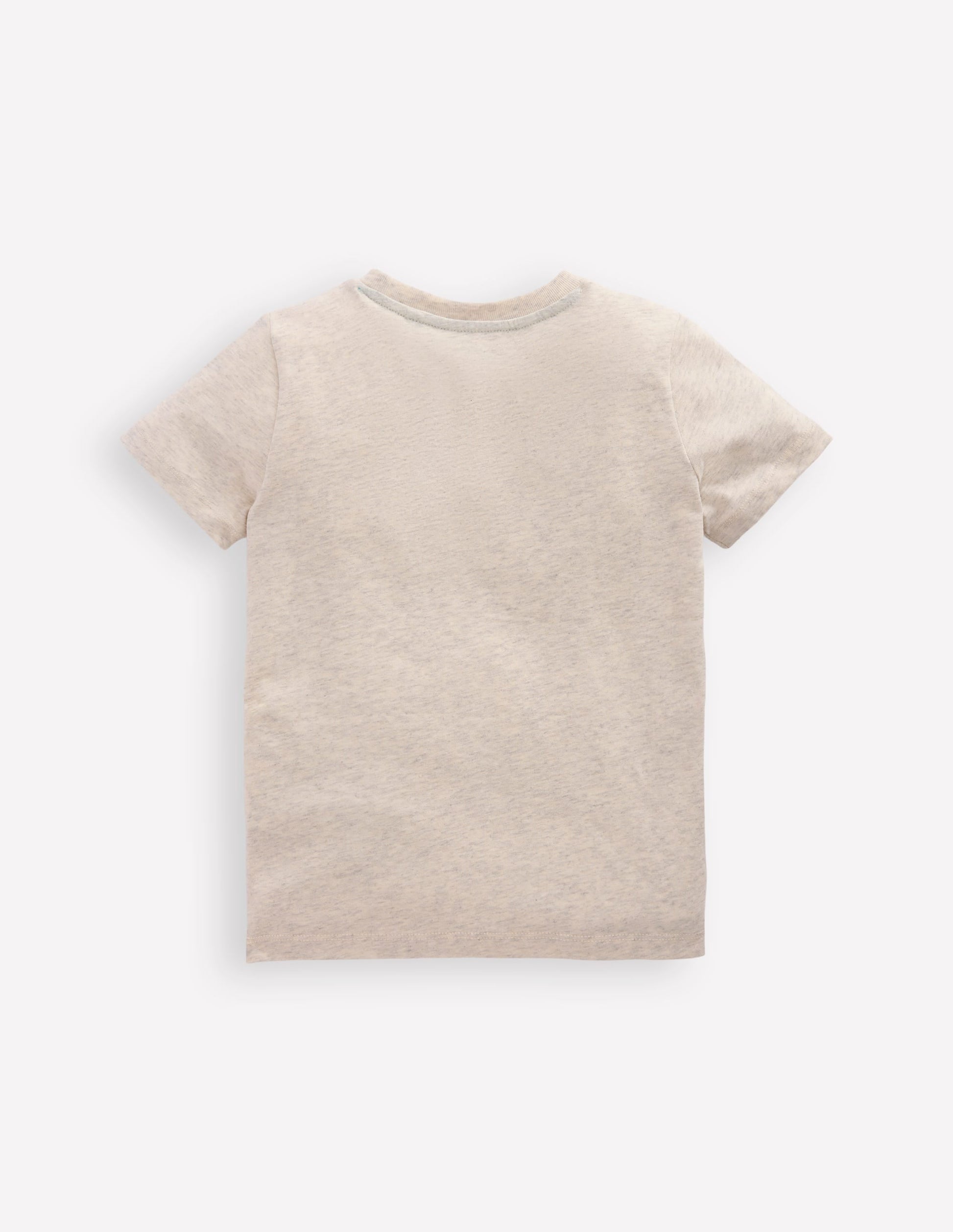 Short Sleeve Printed T-Shirt-oatmeal marl Rockets-2