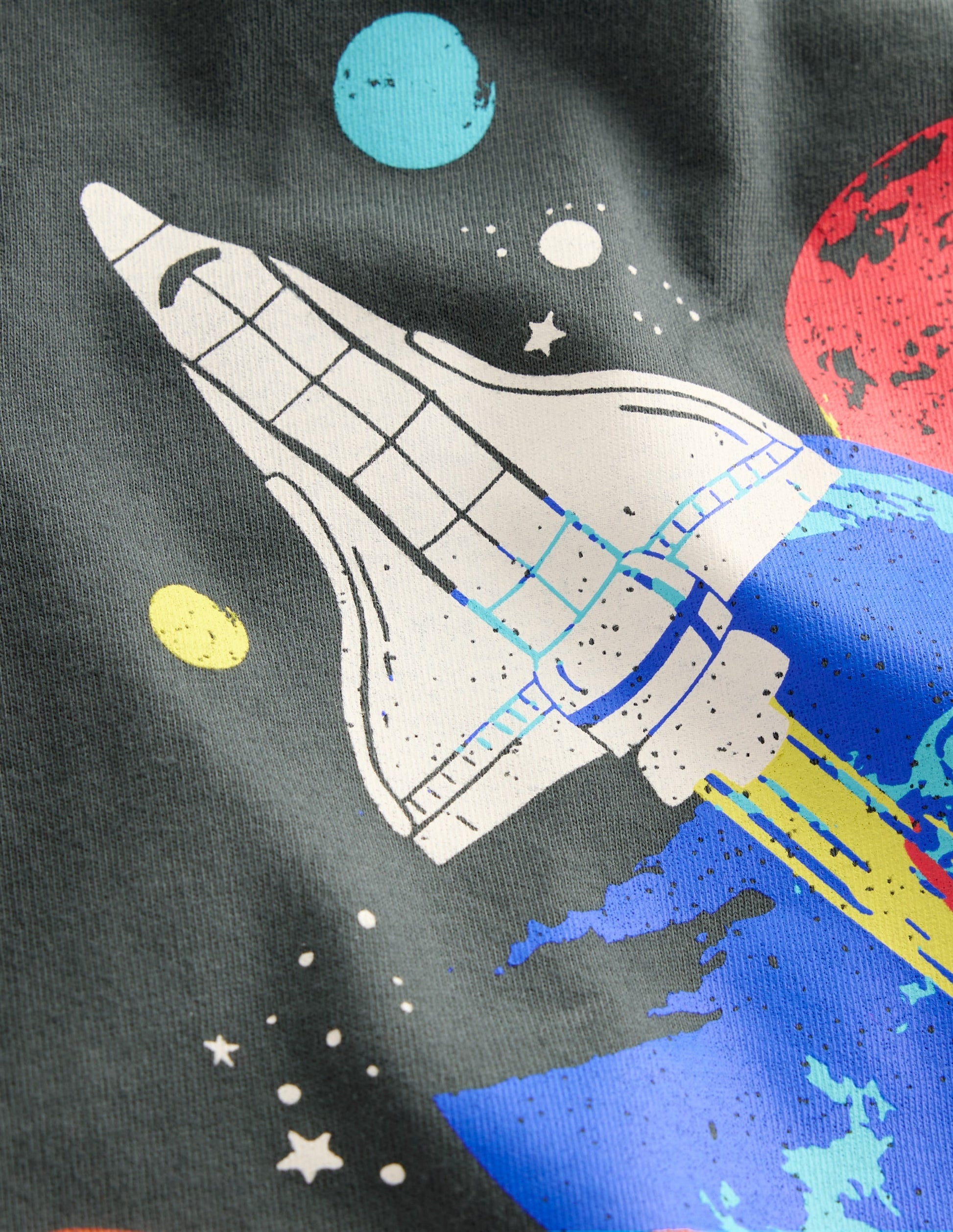 Front & Back Printed T-shirt-Smoke Space-3
