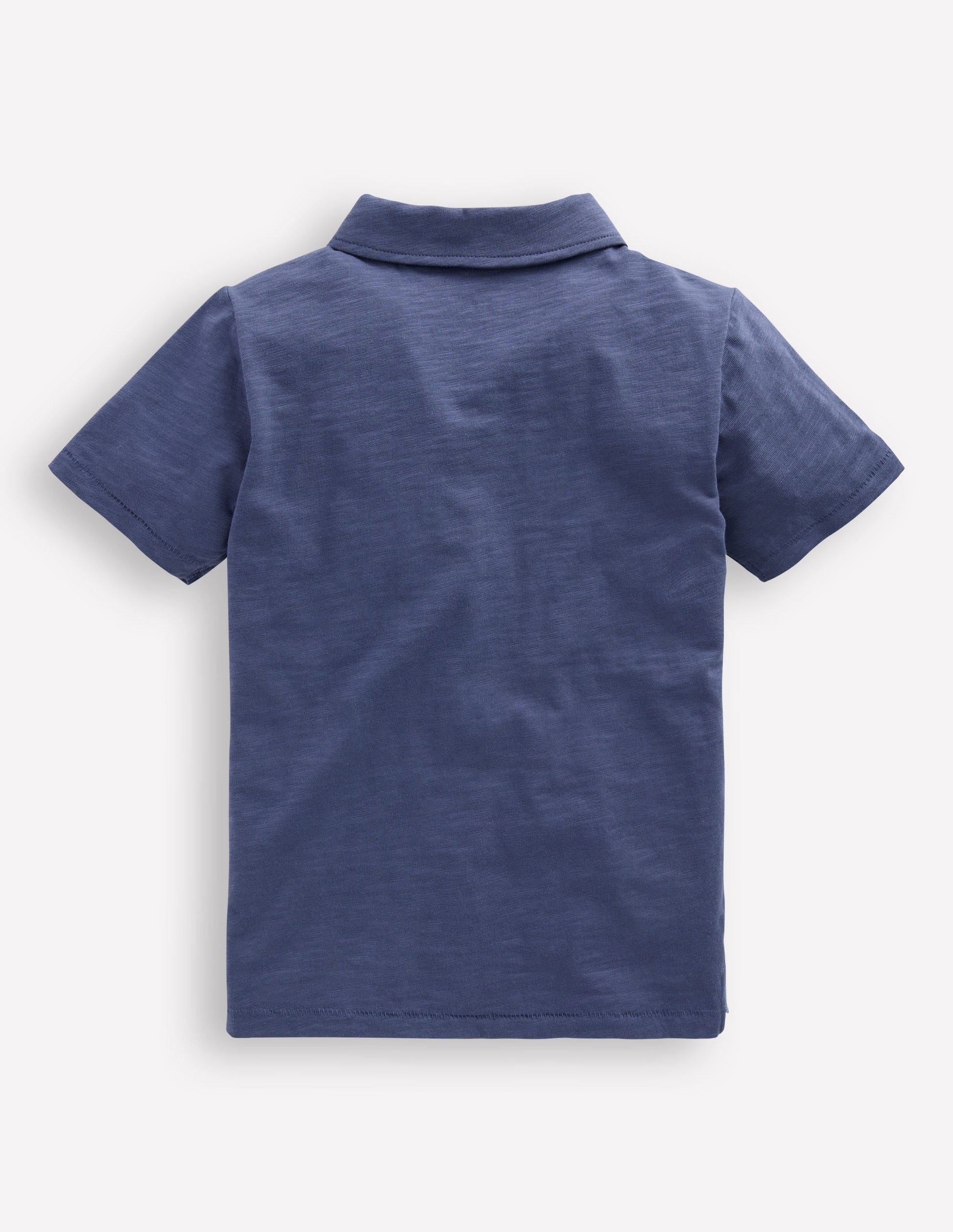 Slub Polo Shirt-Robot Blue-2