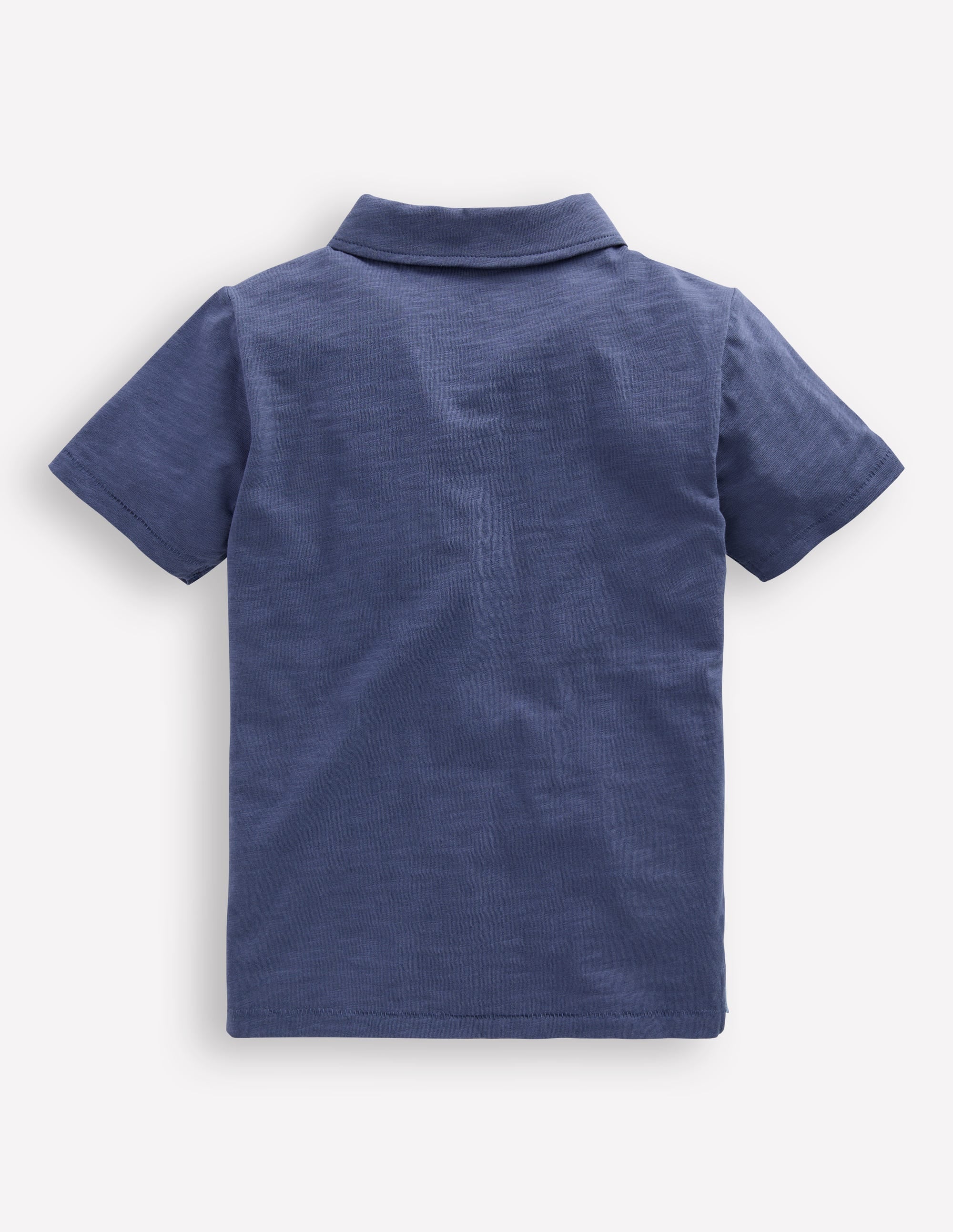 Slub Polo Shirt-Robot Blue - Image 2