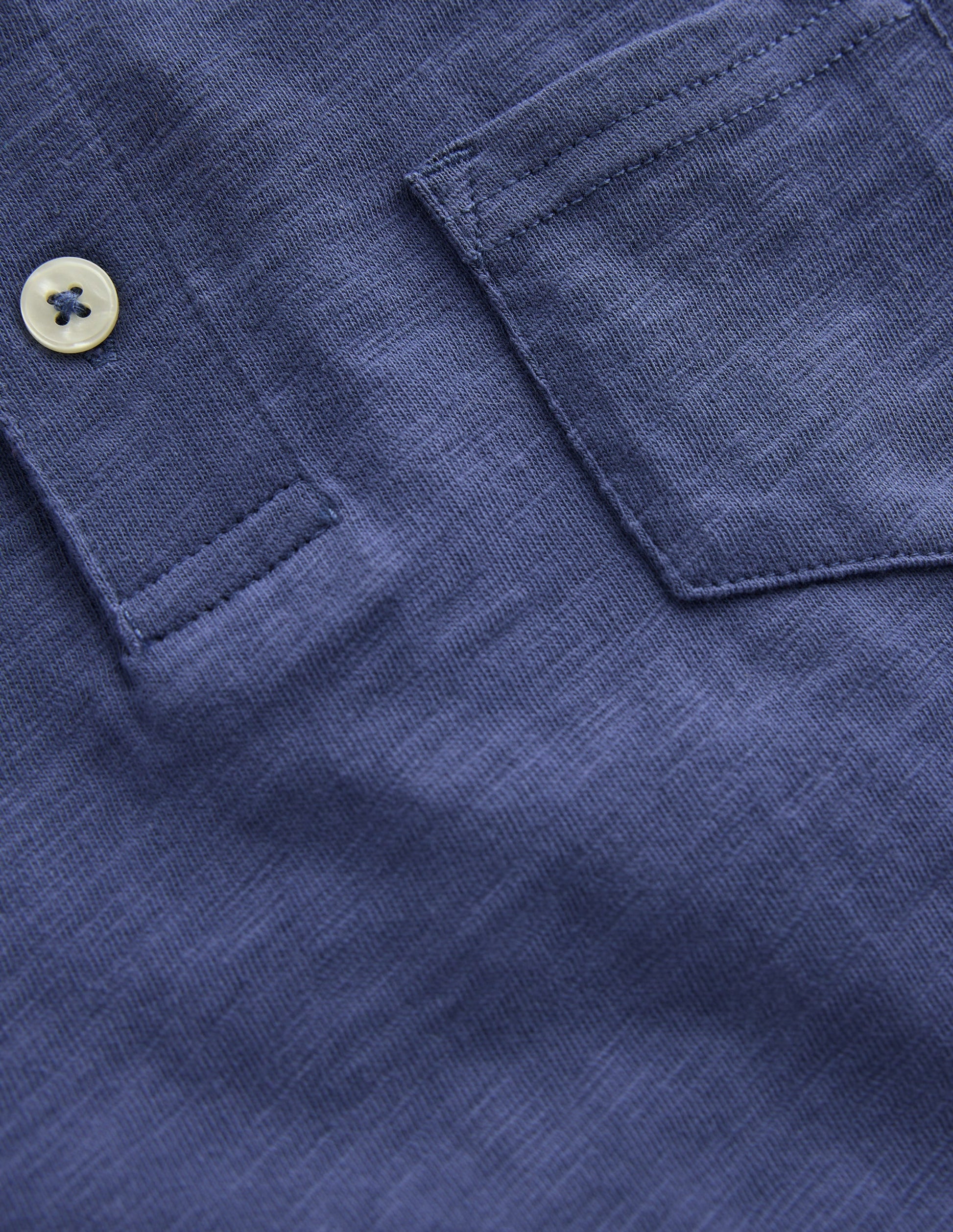 Slub Polo Shirt-Robot Blue-3