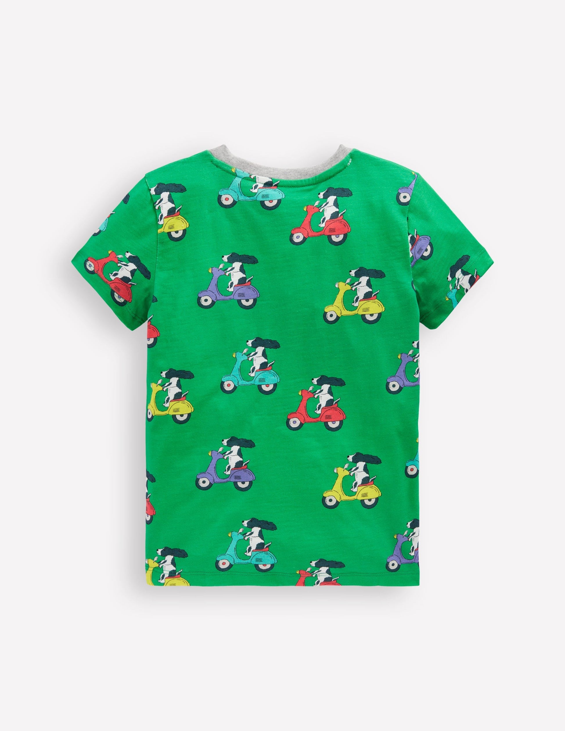 All-Over Printed T-Shirt-Sapling Green Puppy Scooter-2
