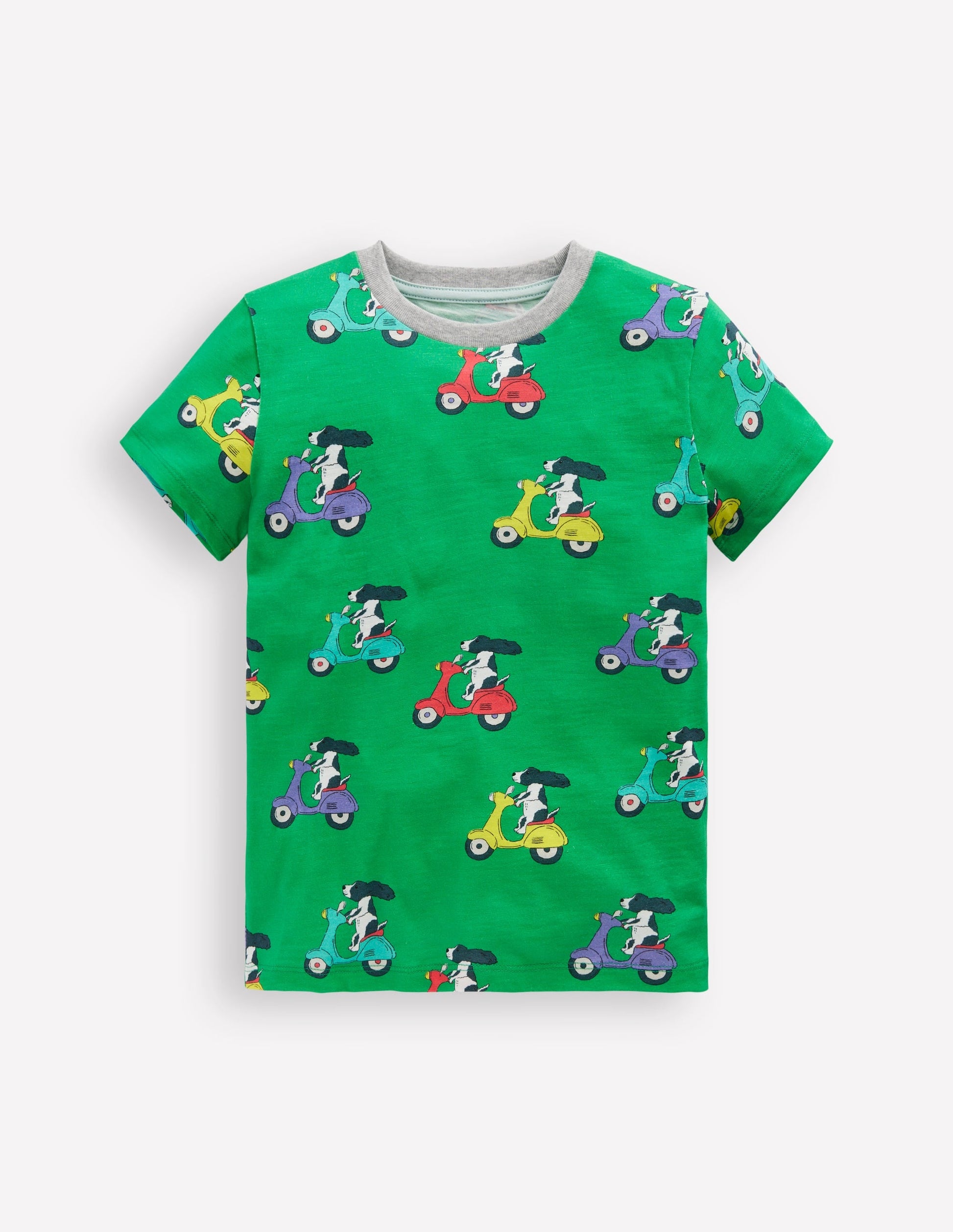 All-Over Printed T-Shirt-Sapling Green Puppy Scooter-1