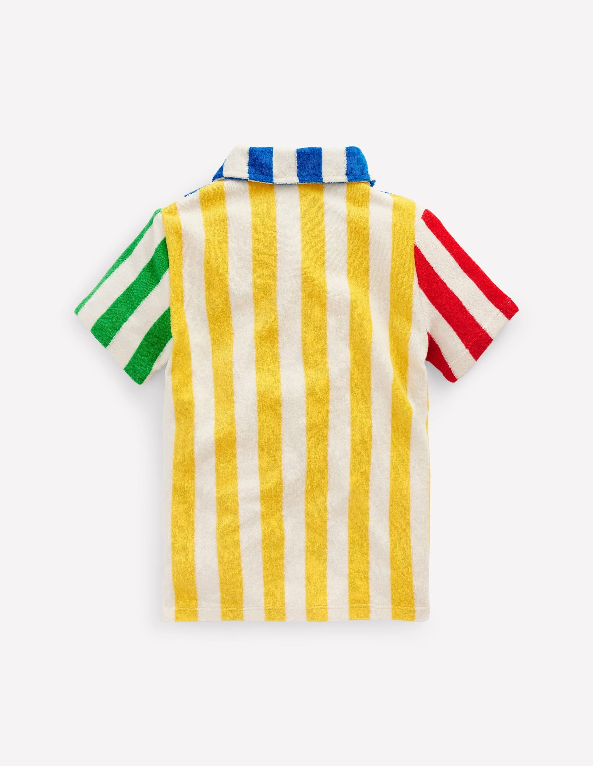 Towelling Polo Shirt-Hotchpotch Stripe-2