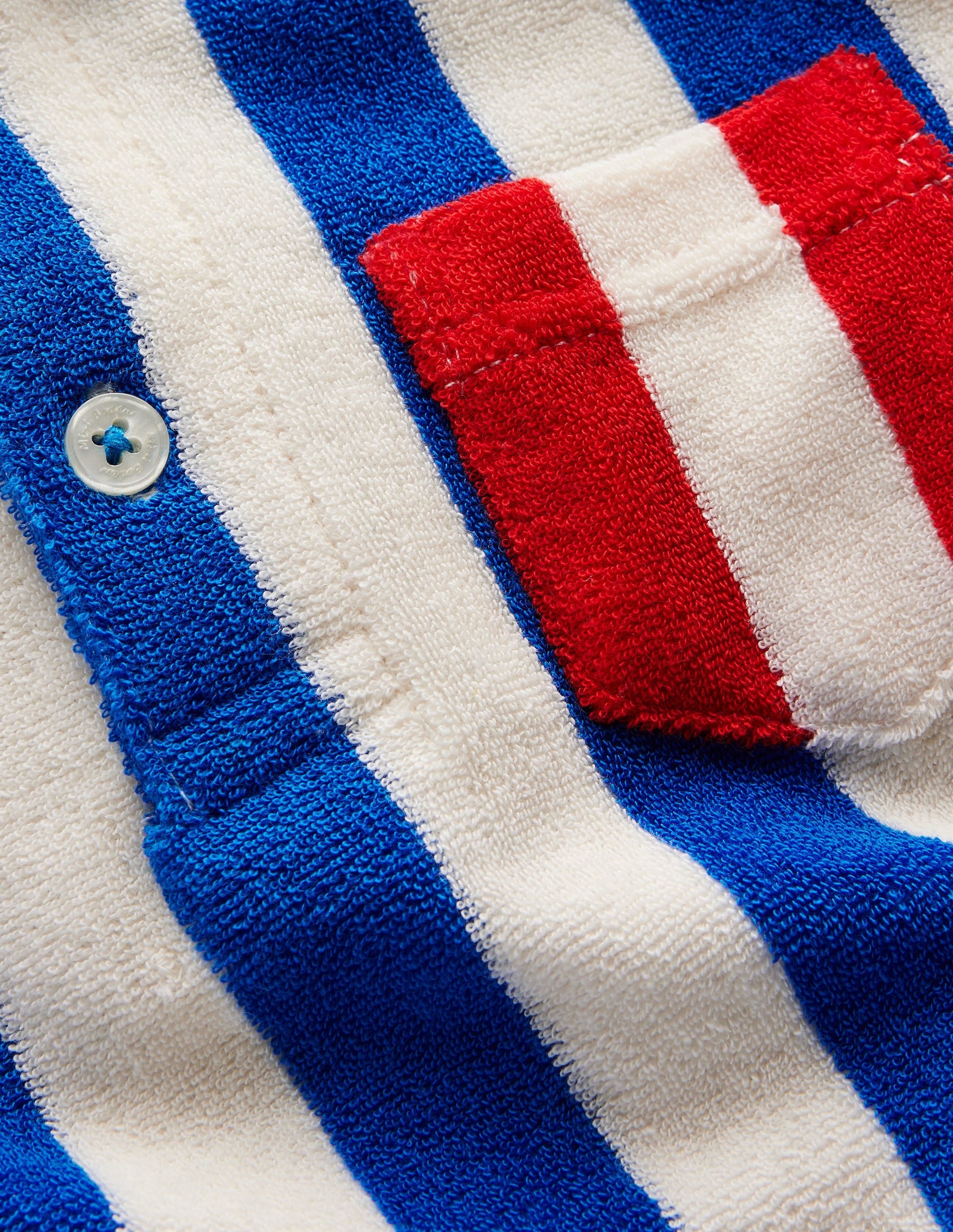 Towelling Polo Shirt-Hotchpotch Stripe-3