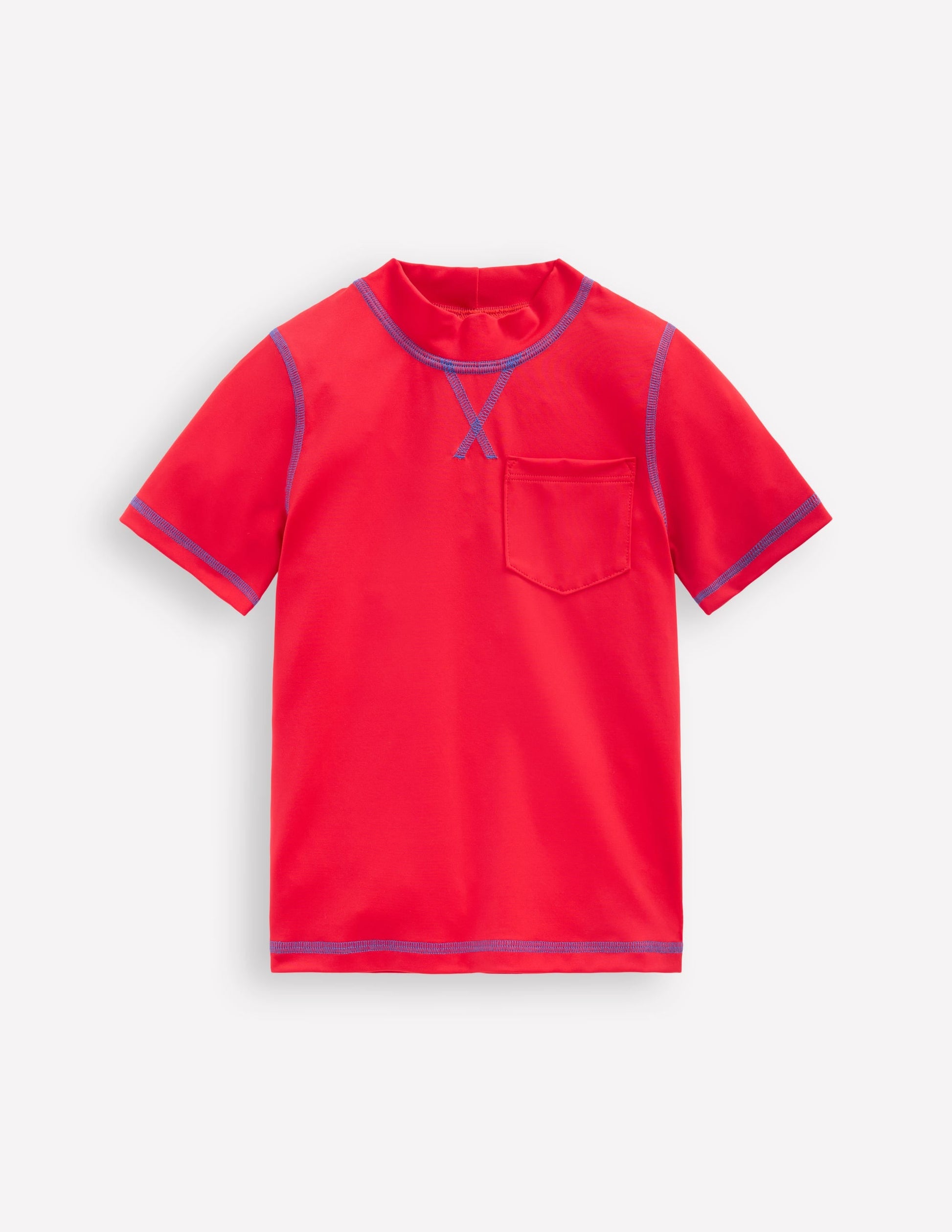 Short Sleeve Rash Vest-Poppy Red-1