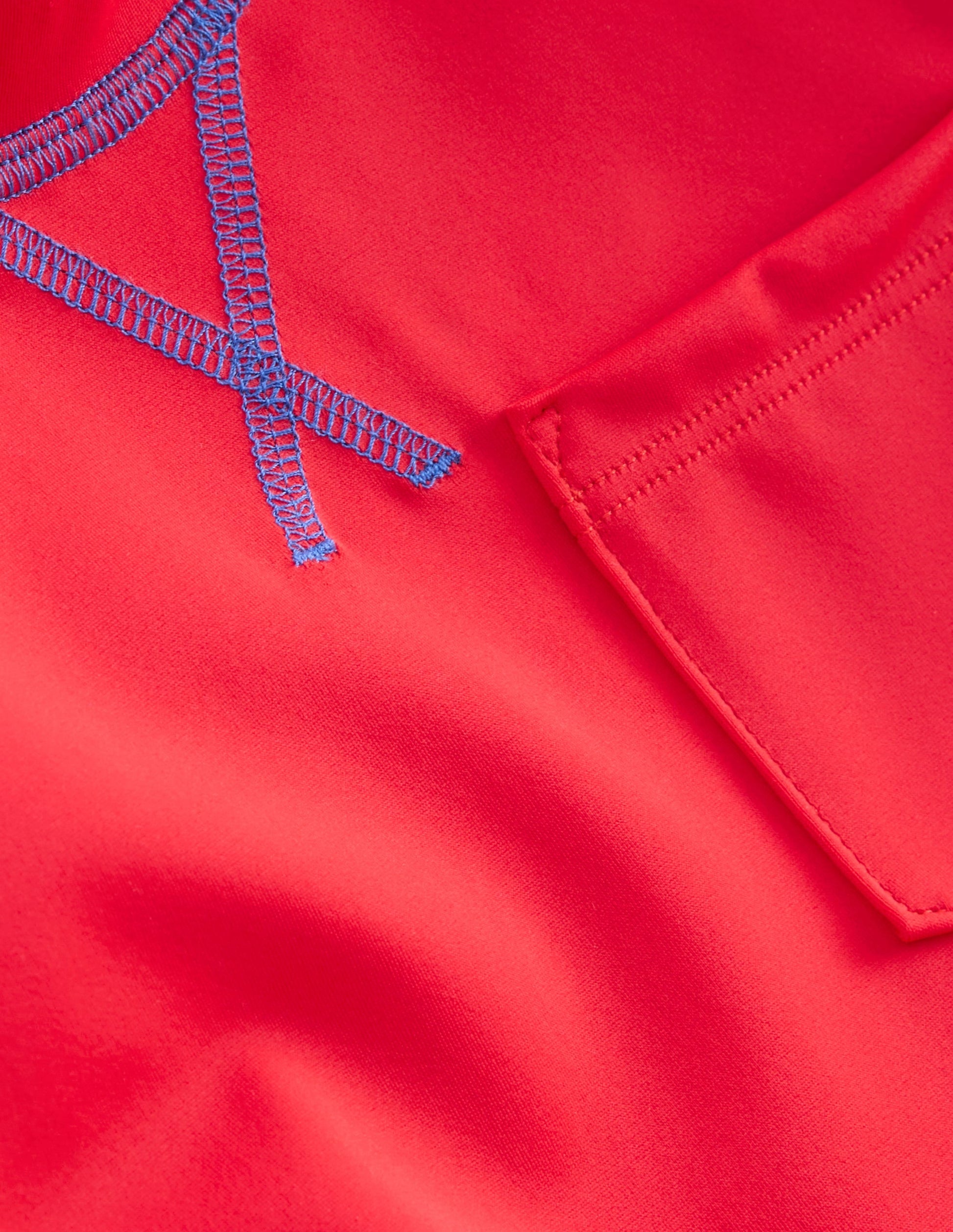 Short Sleeve Rash Vest-Poppy Red-3