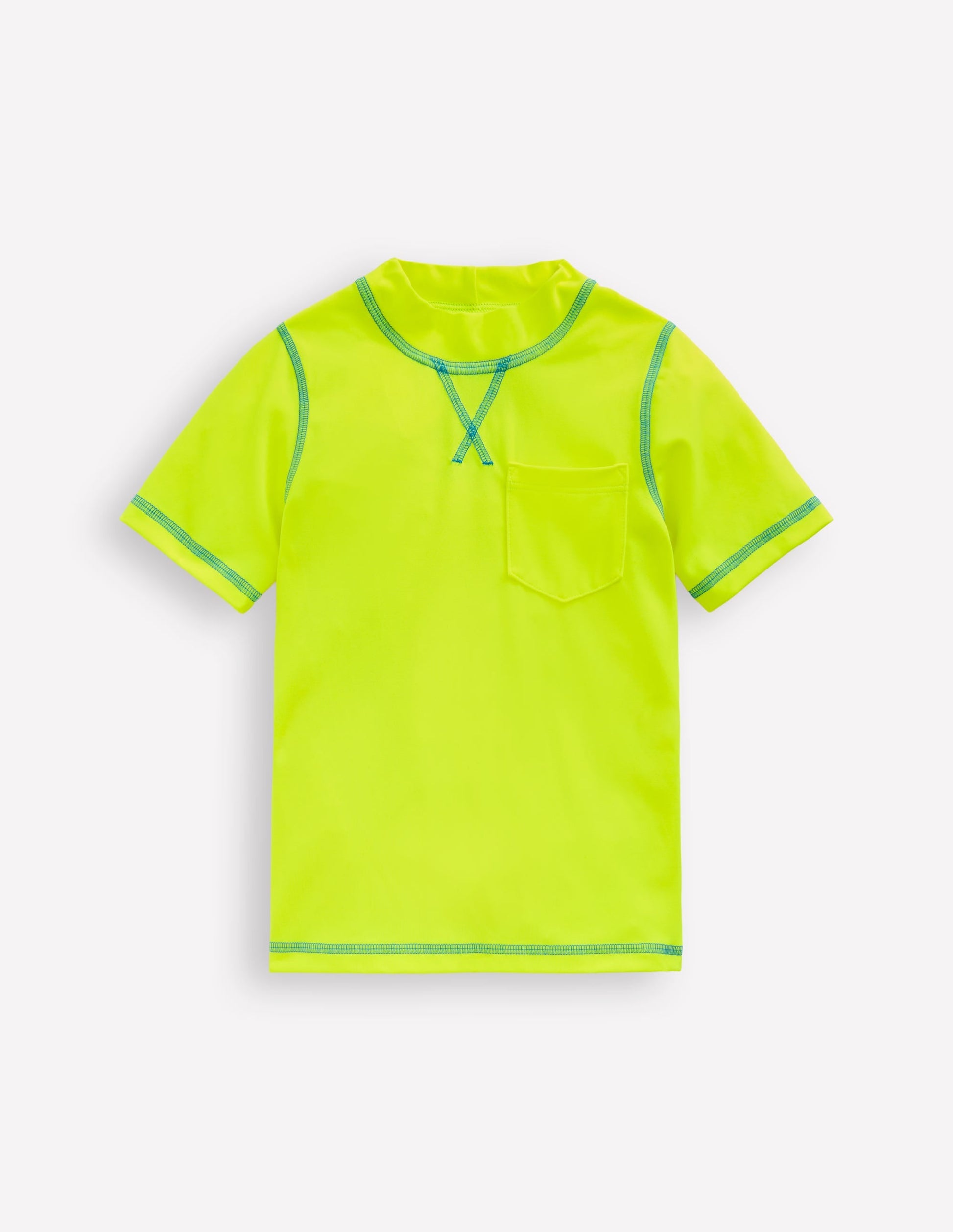 Short Sleeve Rash Vest-Acid Yellow-1