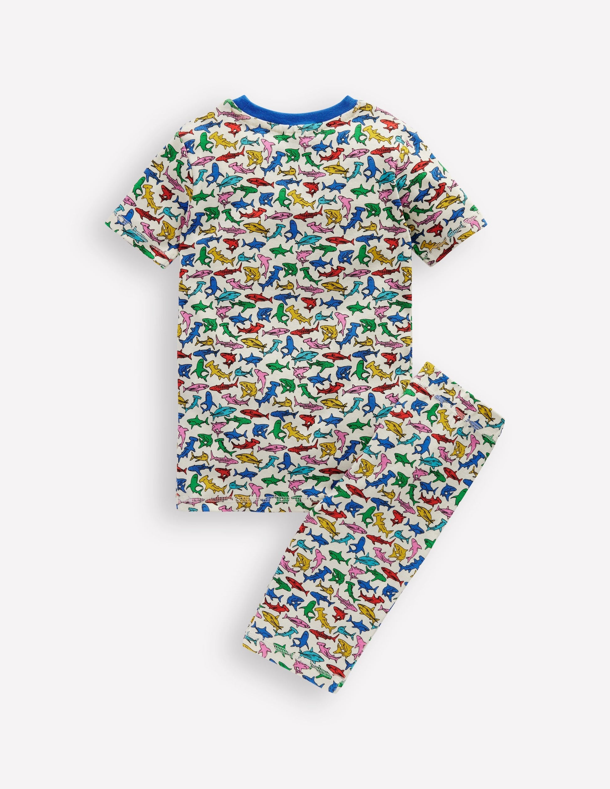 Snug Short John Pyjamas-Multi Sharks-2