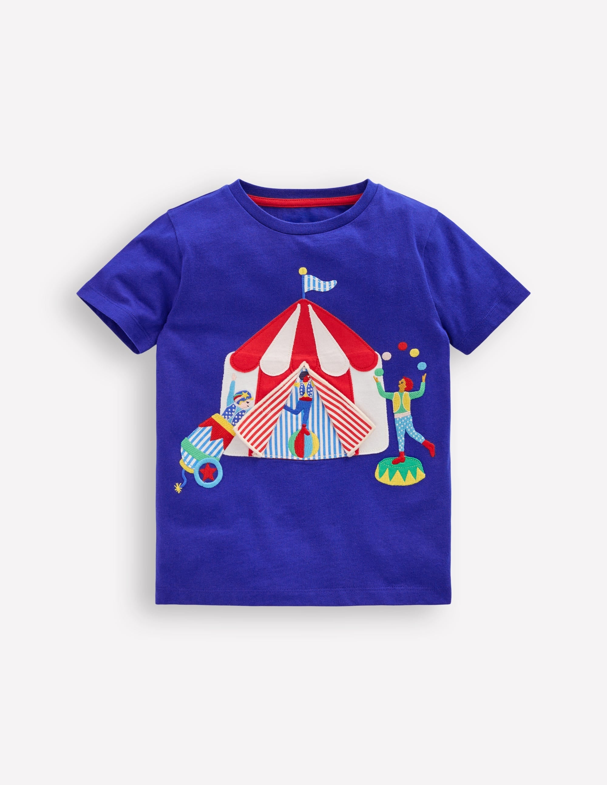 Lift-The-Flap T-shirt-Bright Blue Circus Tent - Image 1