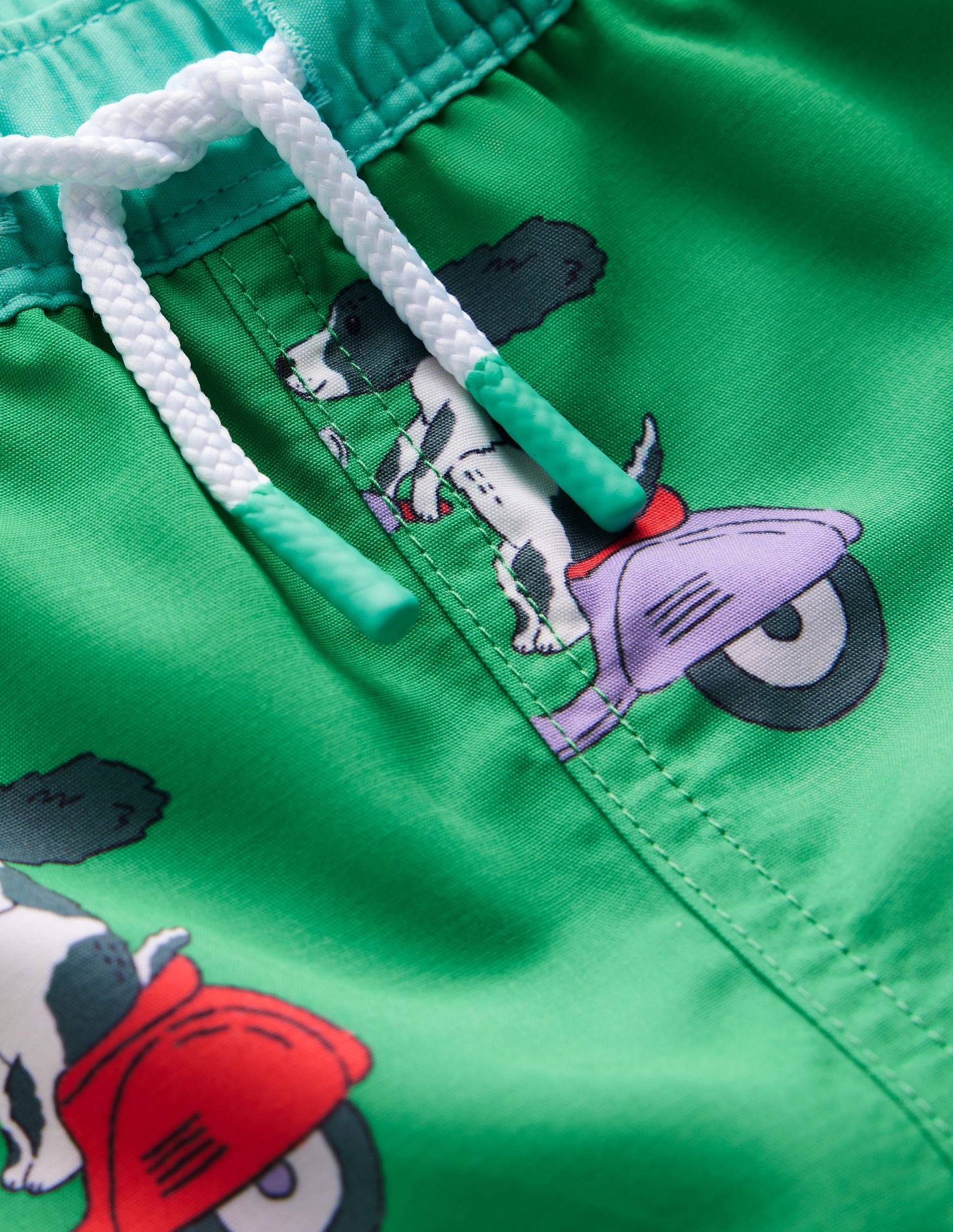 Swim Shorts-Sapling Green Puppy Scooters-3