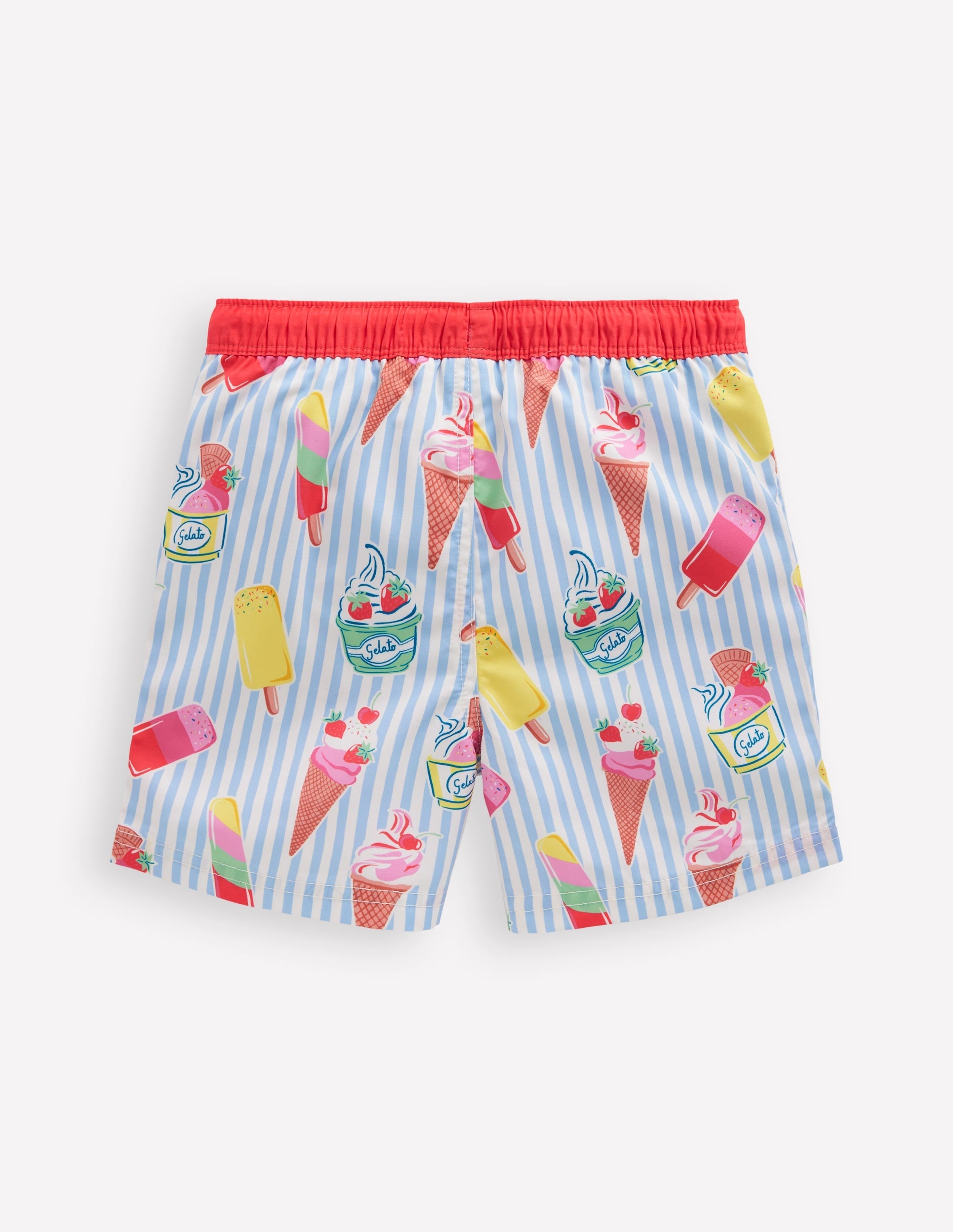 Swim Shorts-Vintage Blue Ice Cream Stripe - Image 3