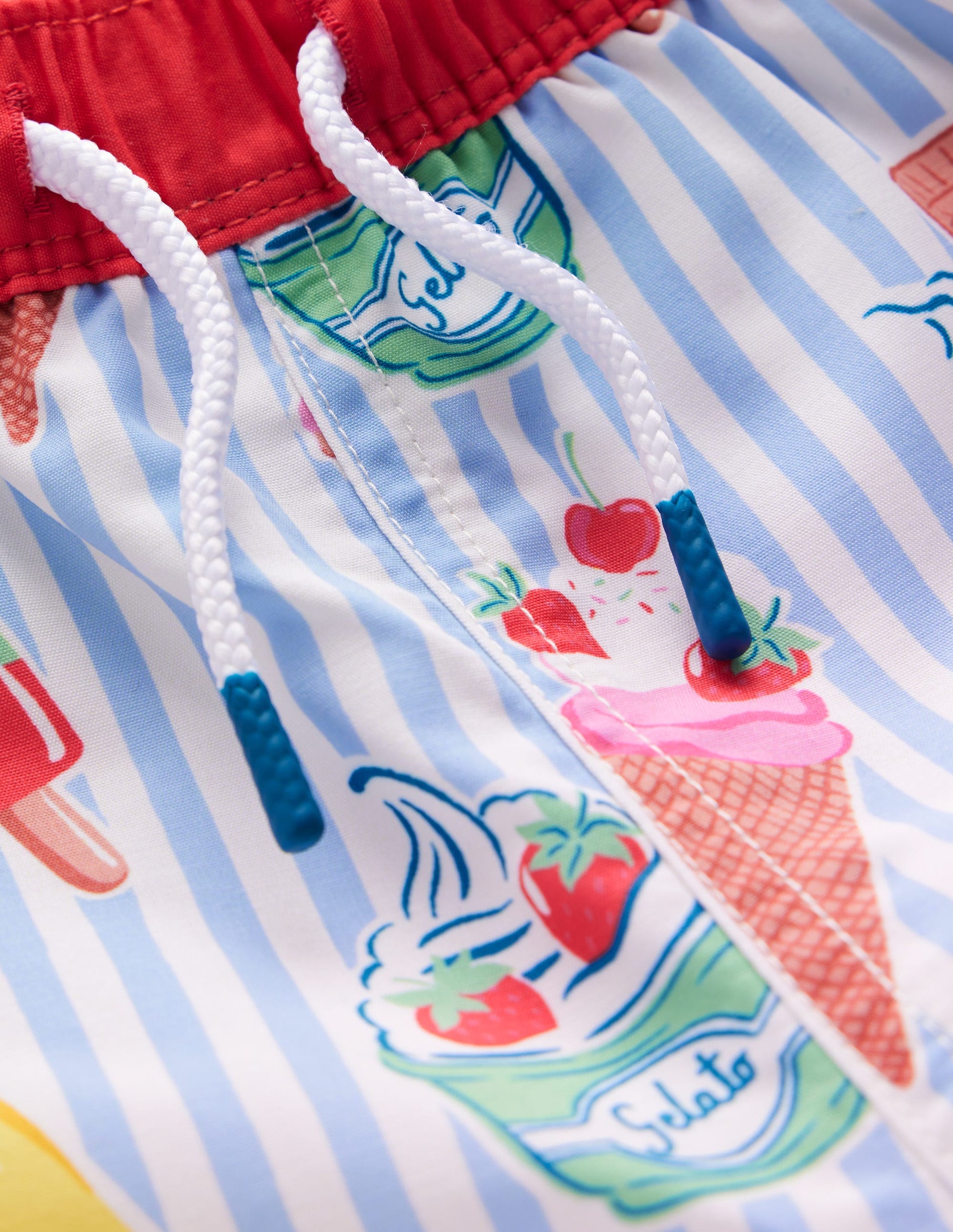 Swim Shorts-Vintage Blue Ice Cream Stripe-4