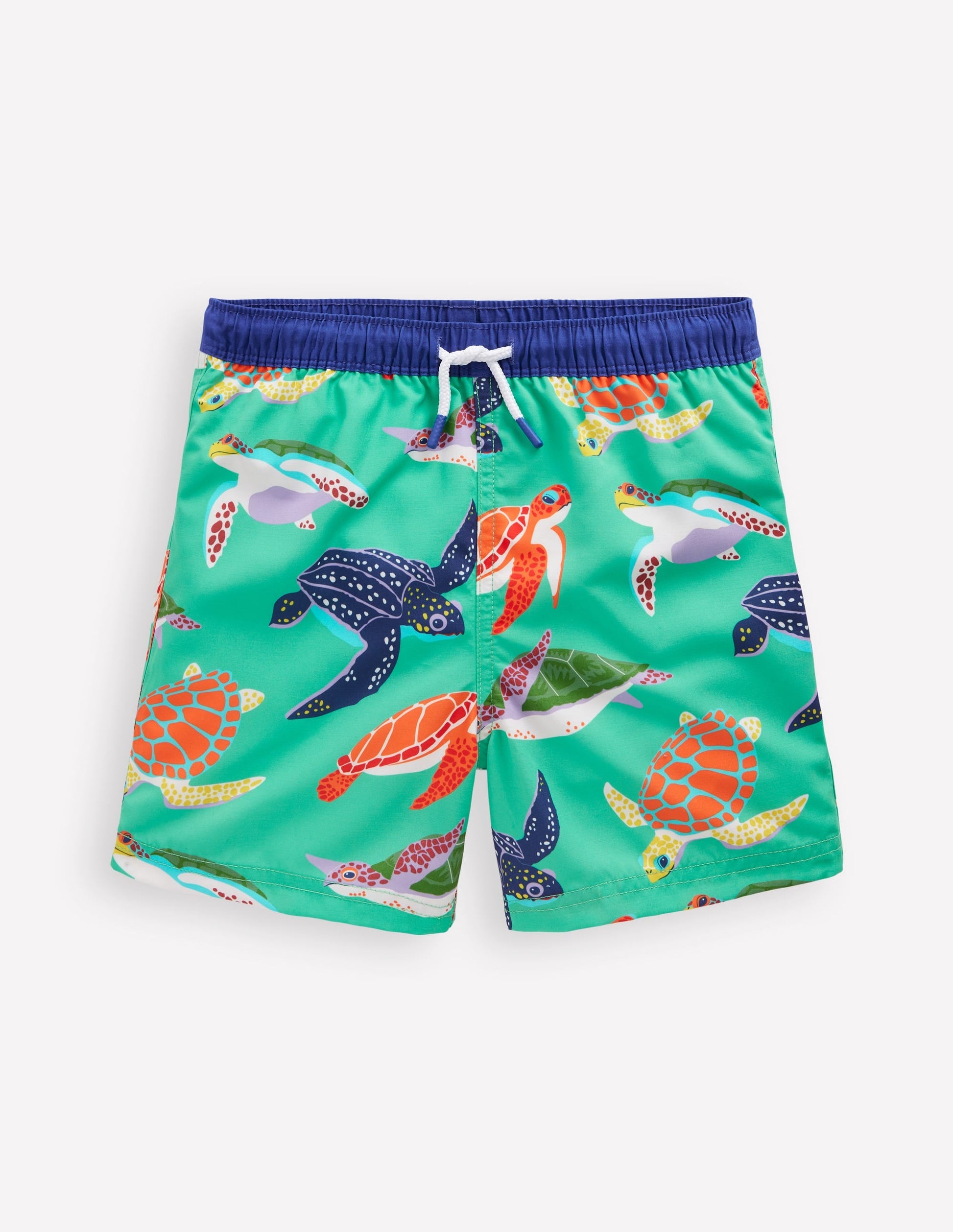 Swim Shorts-Aqaumarine Blue Turtles-2
