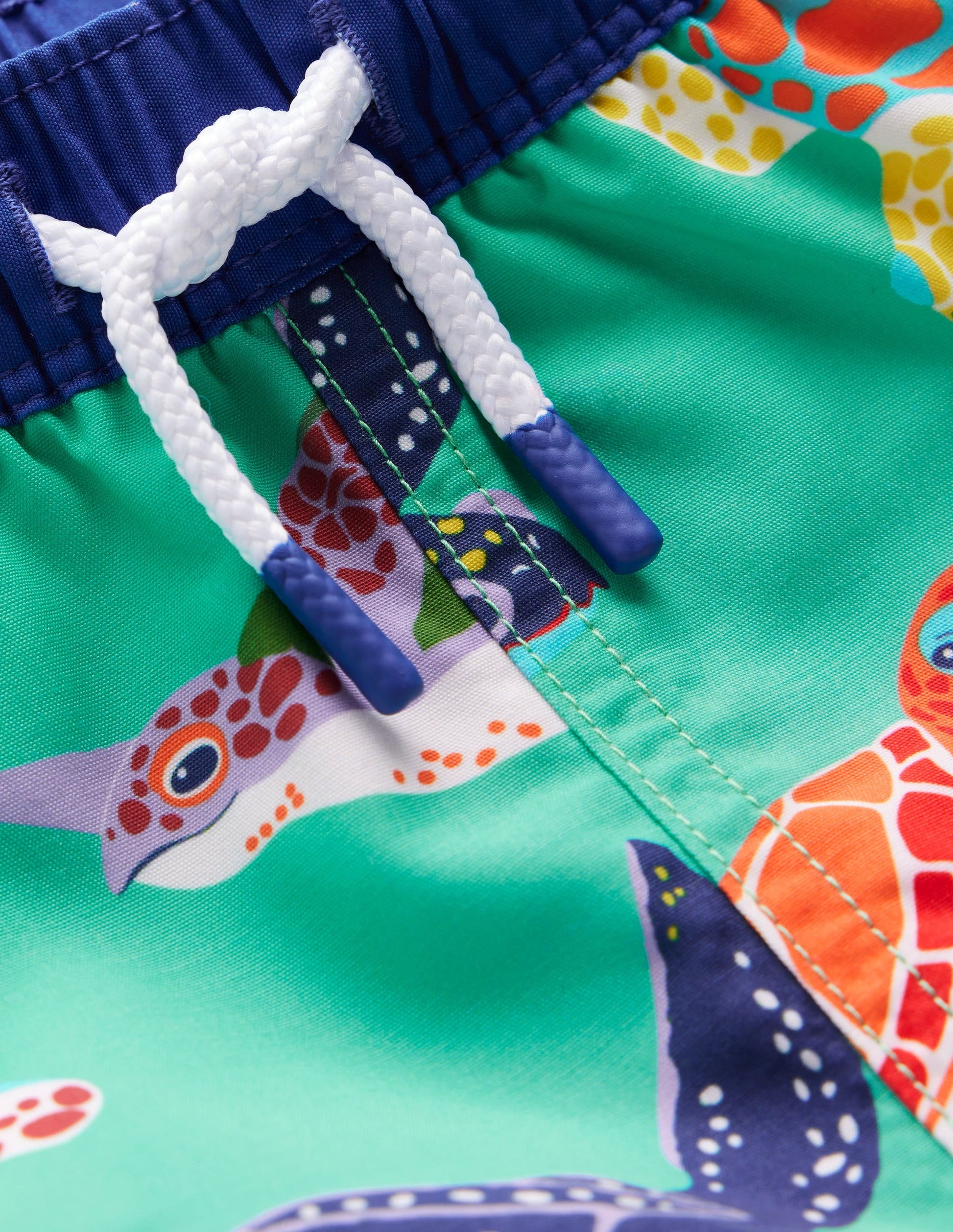 Swim Shorts-Aqaumarine Blue Turtles-4
