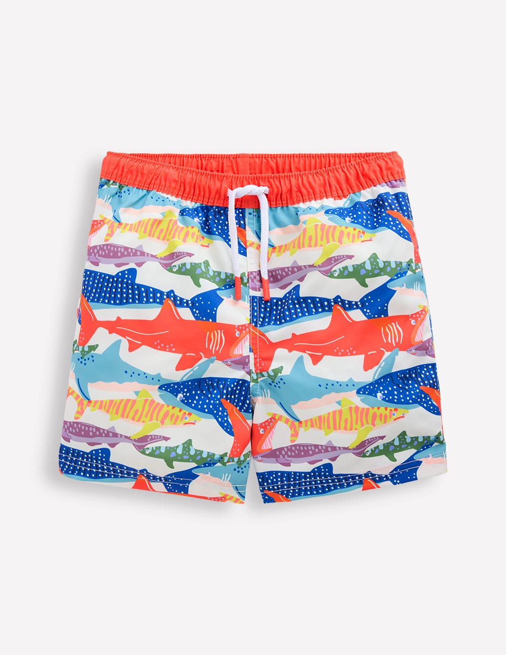 Swim Shorts-Ivory Riso Shark - Image 1