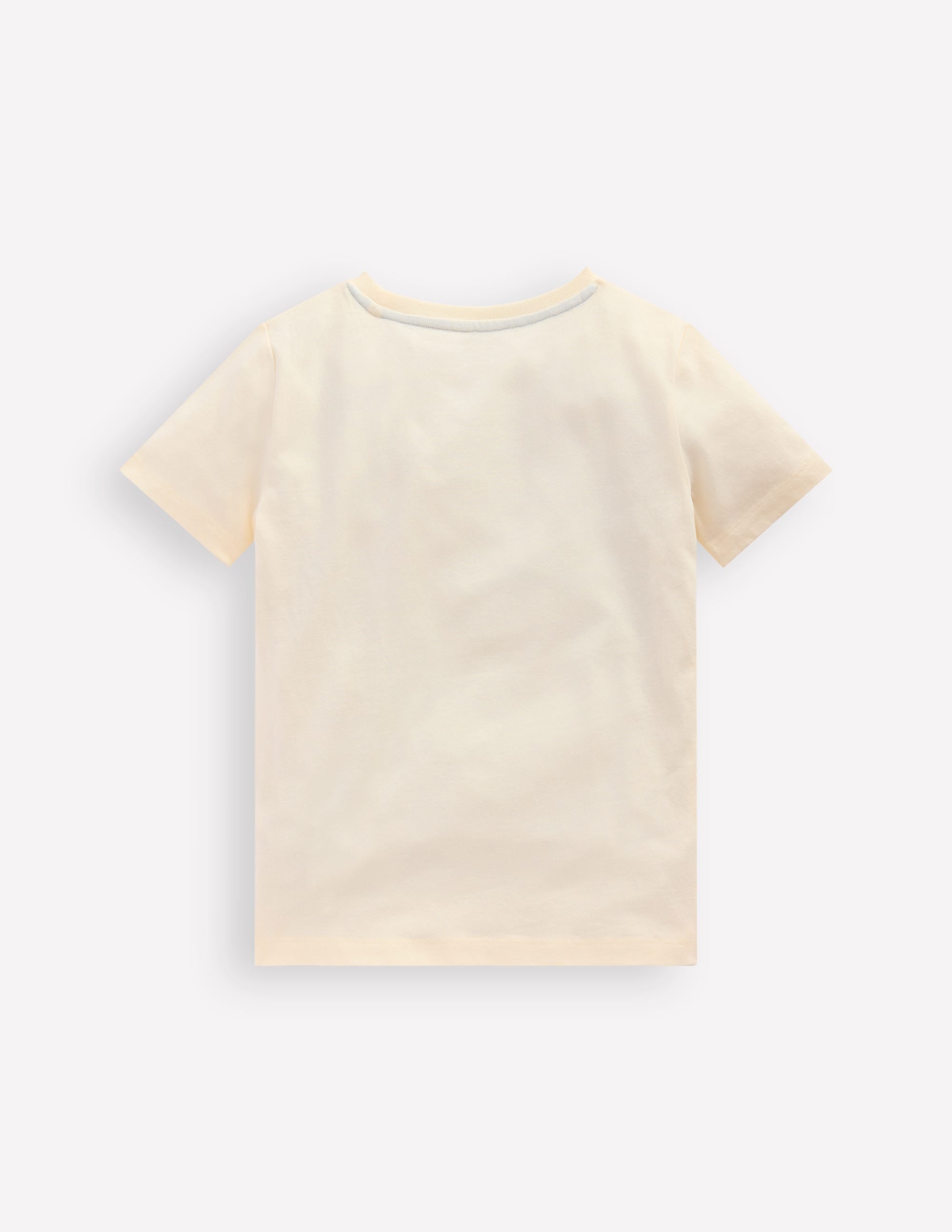 Short Sleeve Bouclé T-shirt-Soft Ivory Big Cats - Image 2