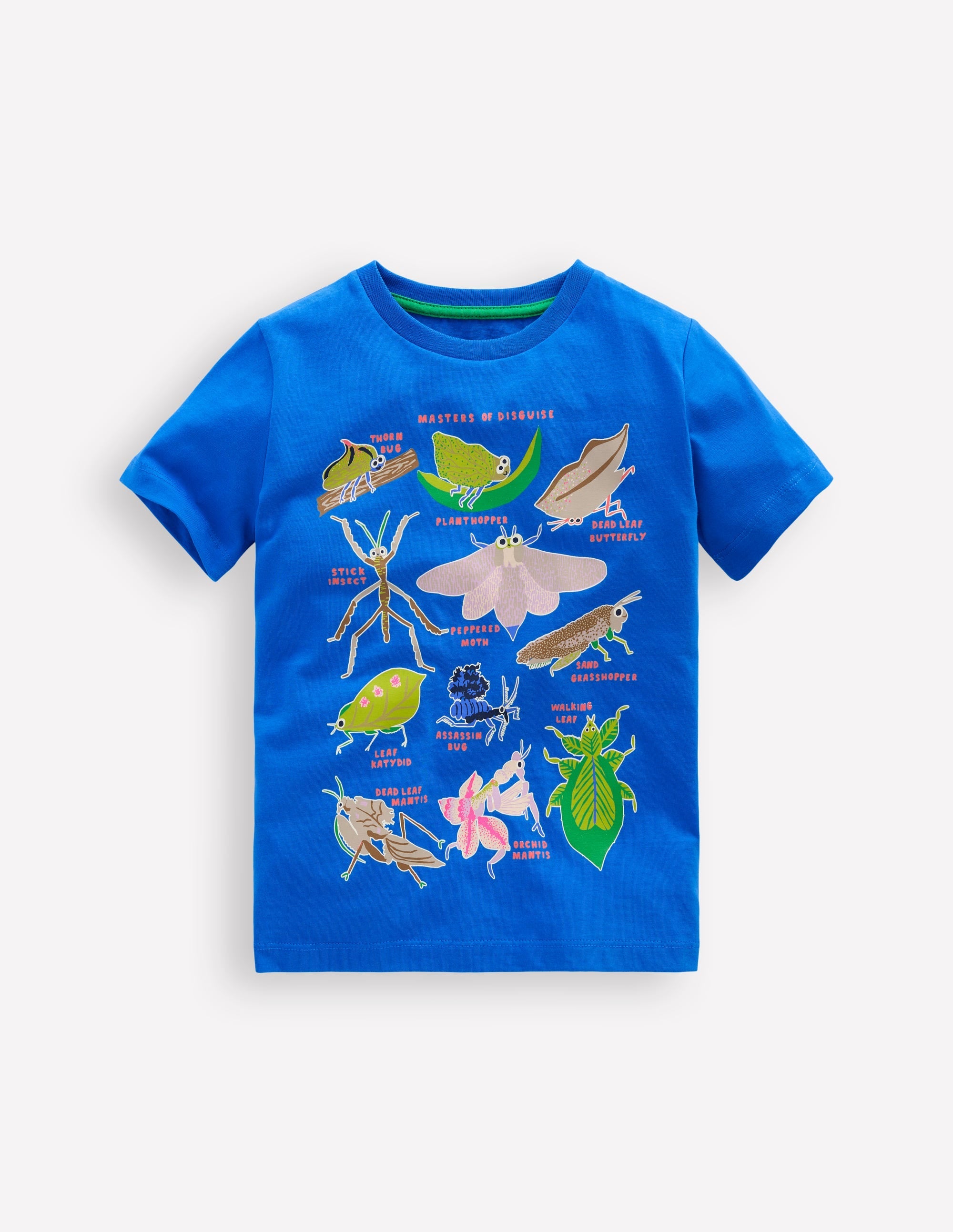 Short Sleeve GITD T-shirt-Kingfisher Blue Bugs - Image 1