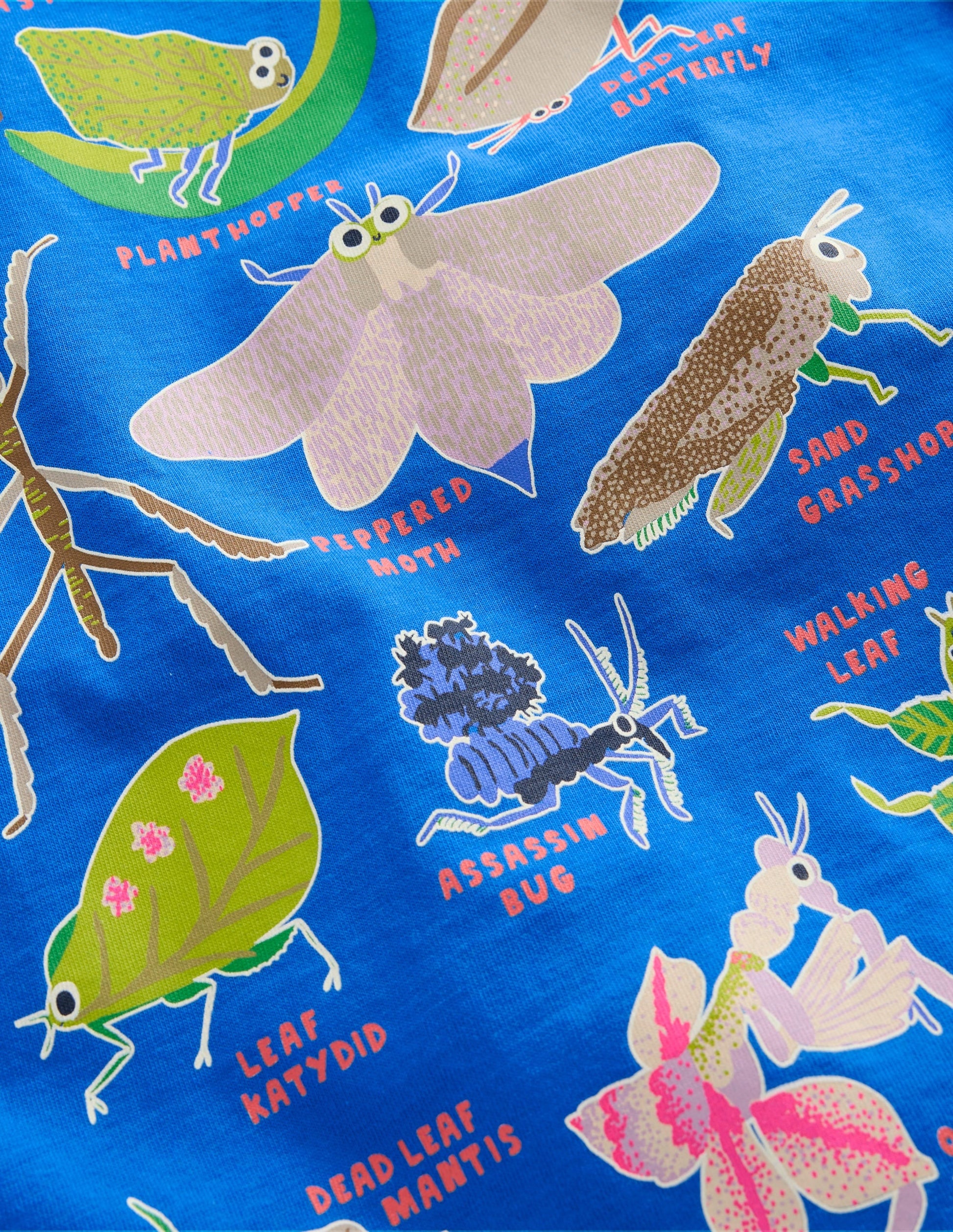 Short Sleeve GITD T-shirt-Kingfisher Blue Bugs-3