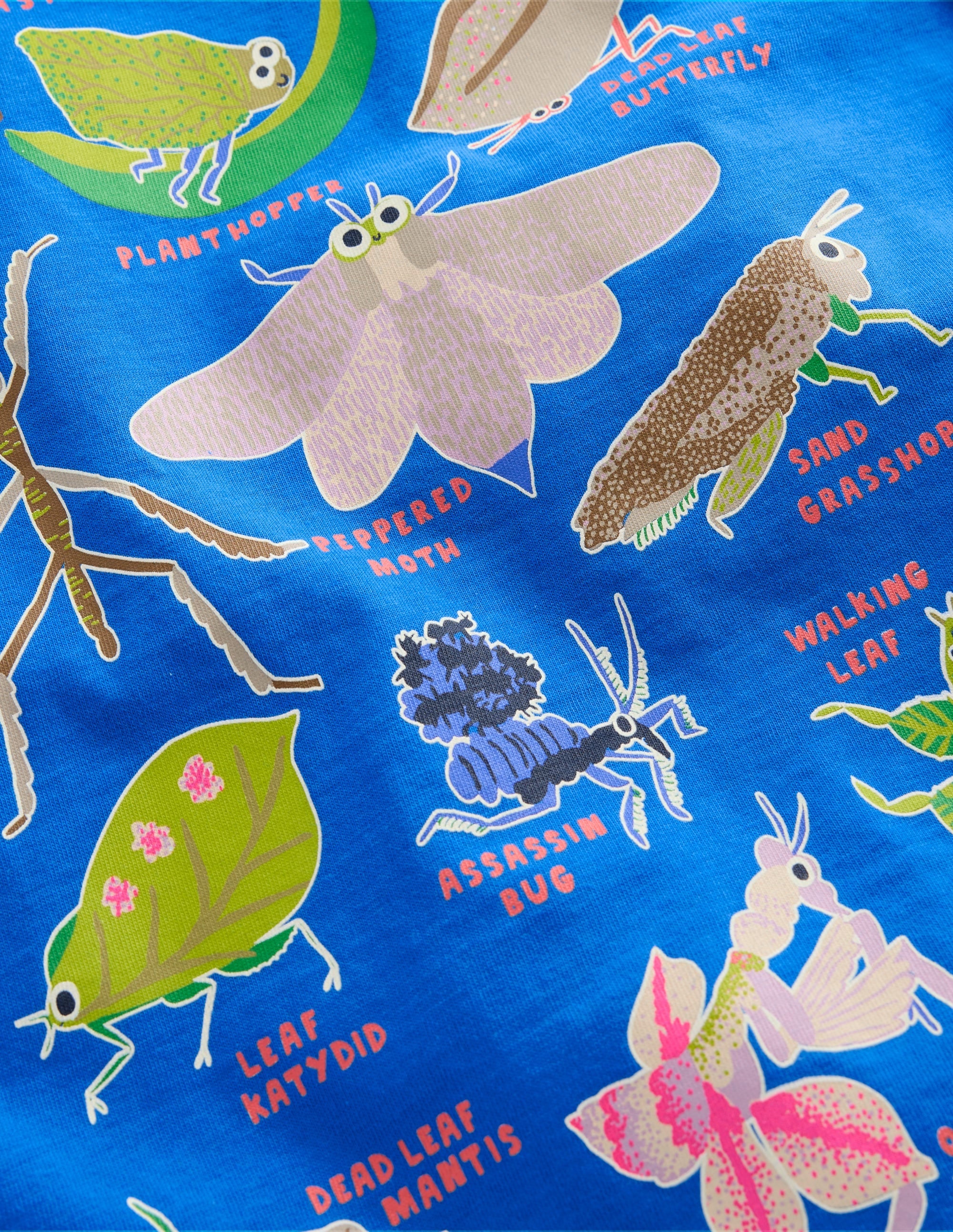 Short Sleeve GITD T-shirt-Kingfisher Blue Bugs - Image 3