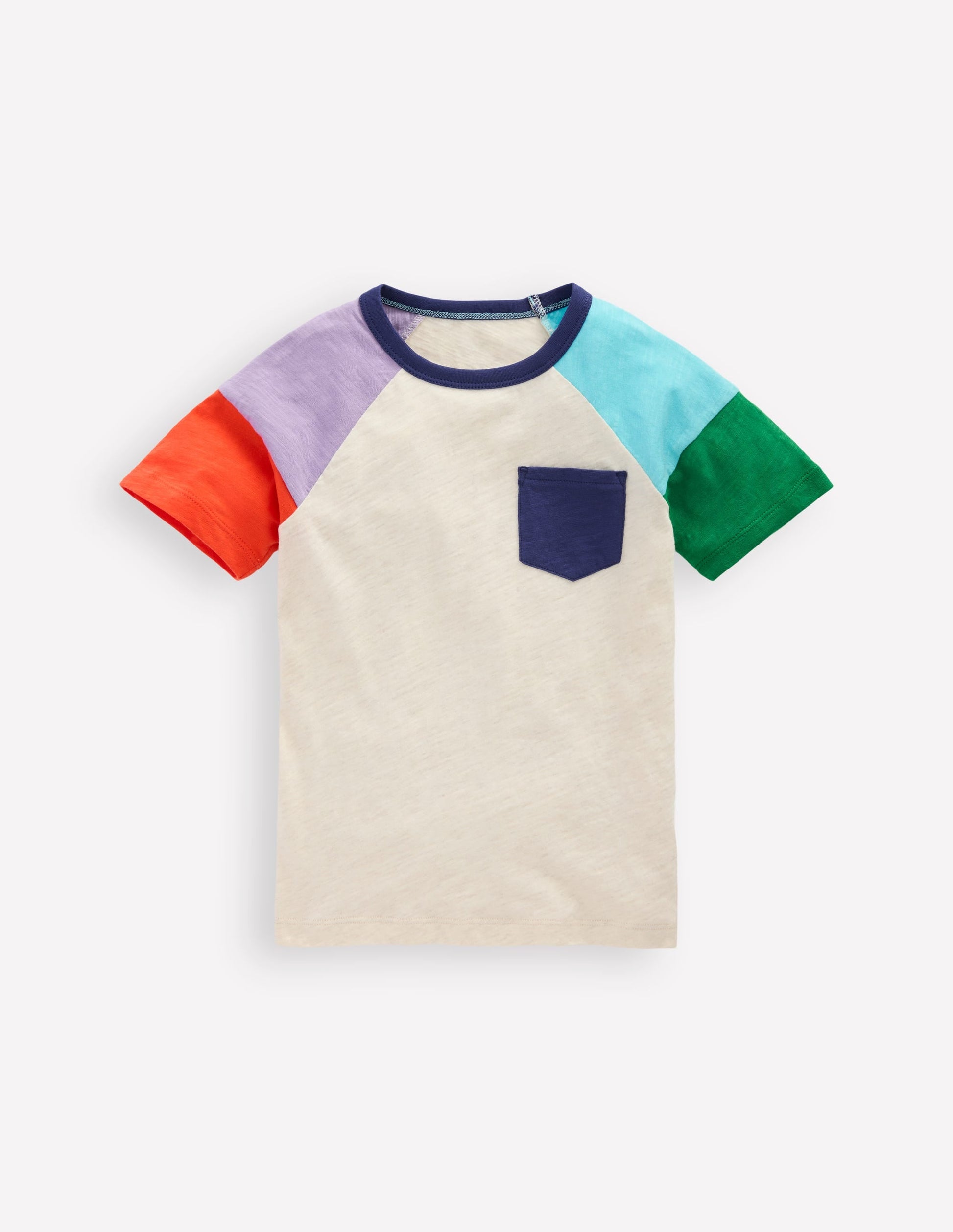 Short Sleeve Raglan T-Shirt-Oatmeal-1