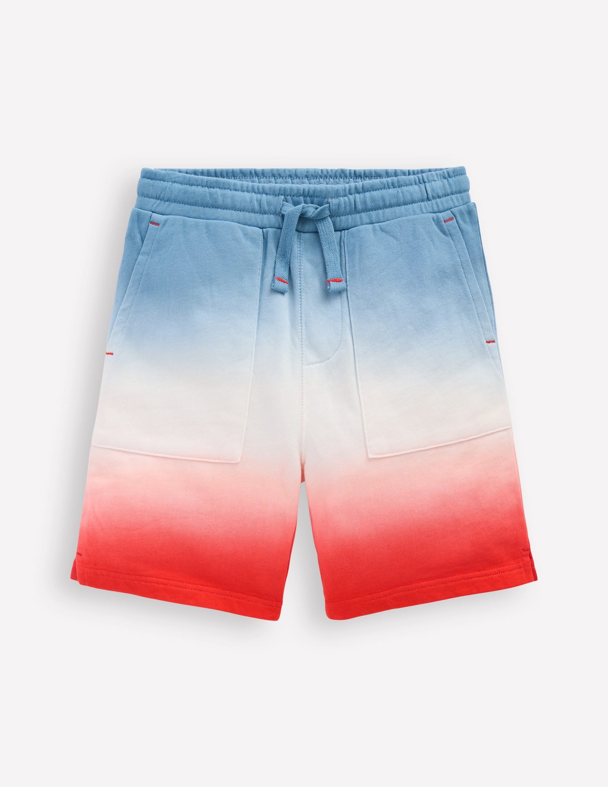 Tie Dye Shorts-Glacier Blue and Orange-1