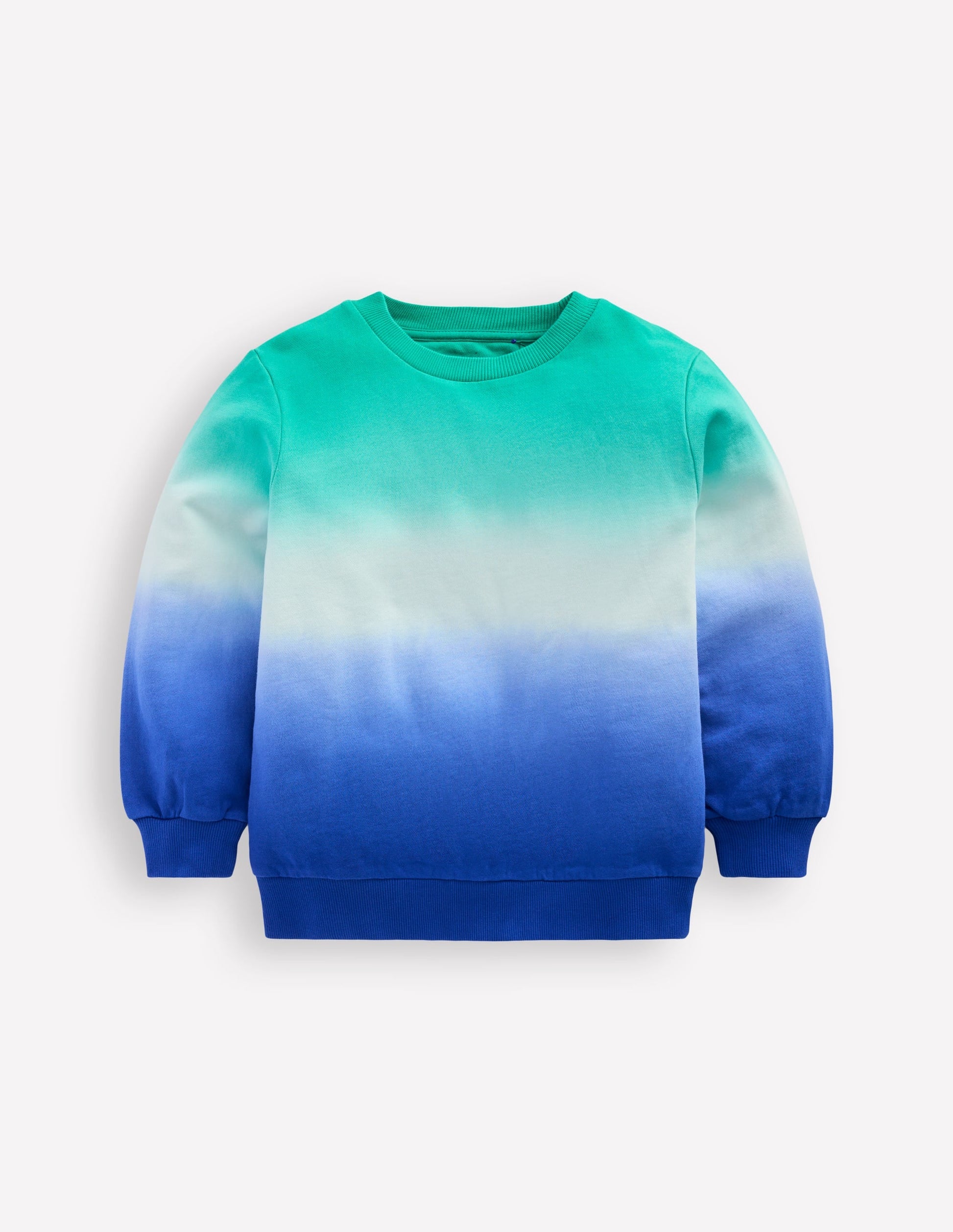 Tie Dye Sweatshirt-Bright Blue/ Aquamarine Blue-1