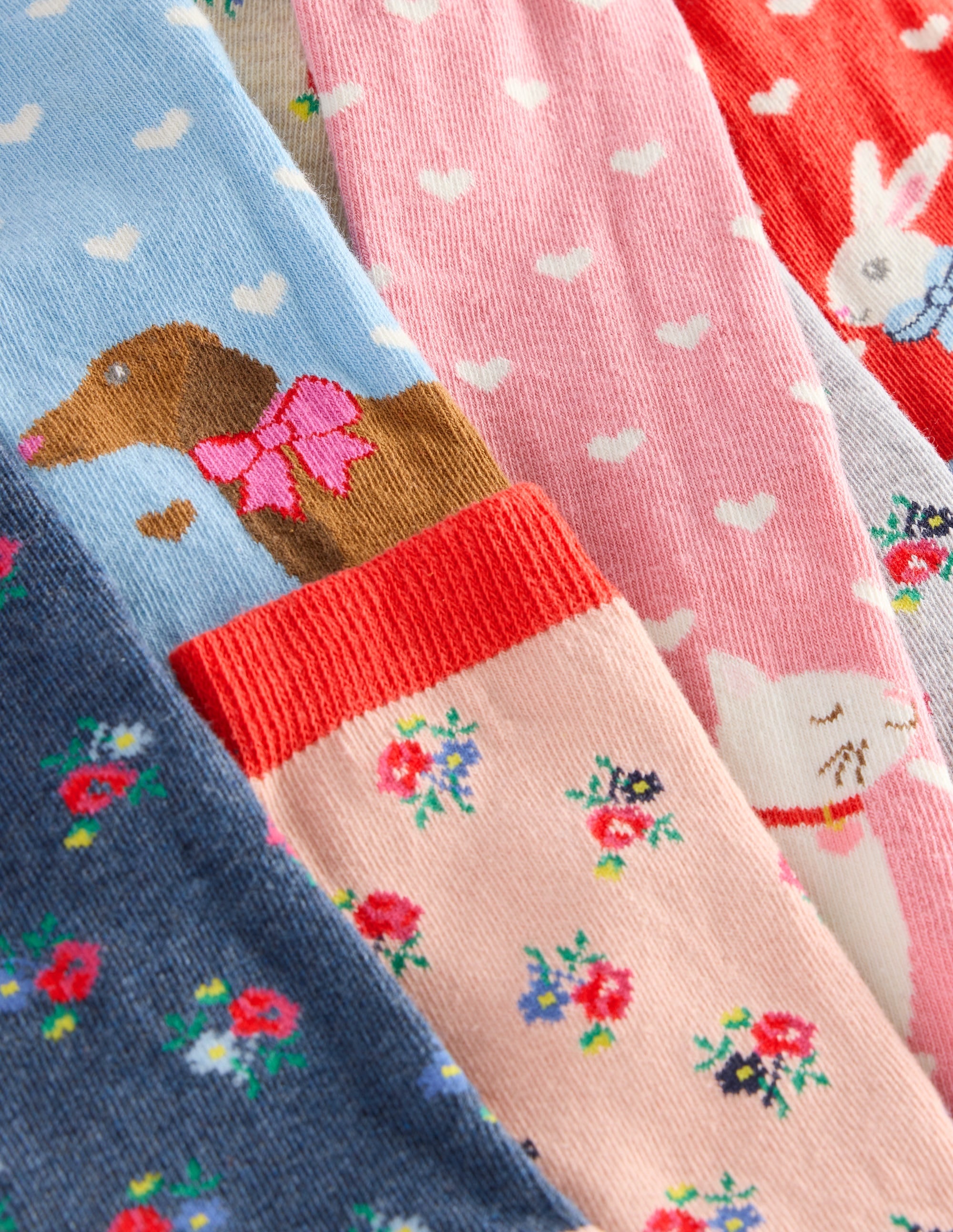 Socks 7 Pack-Valentines Animals - Image 2