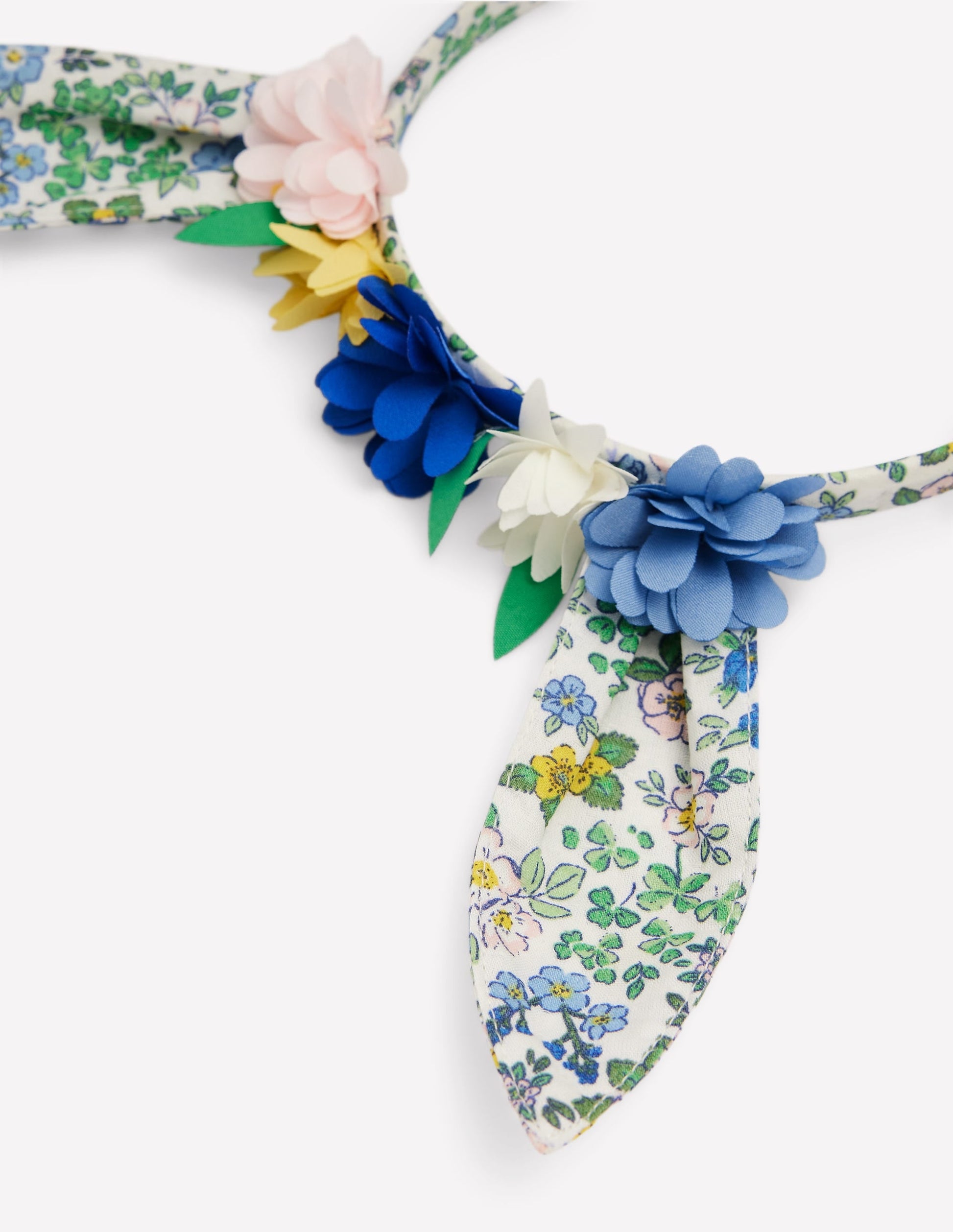 Bunny Ears Headband-Eggnog Floral Chick-2