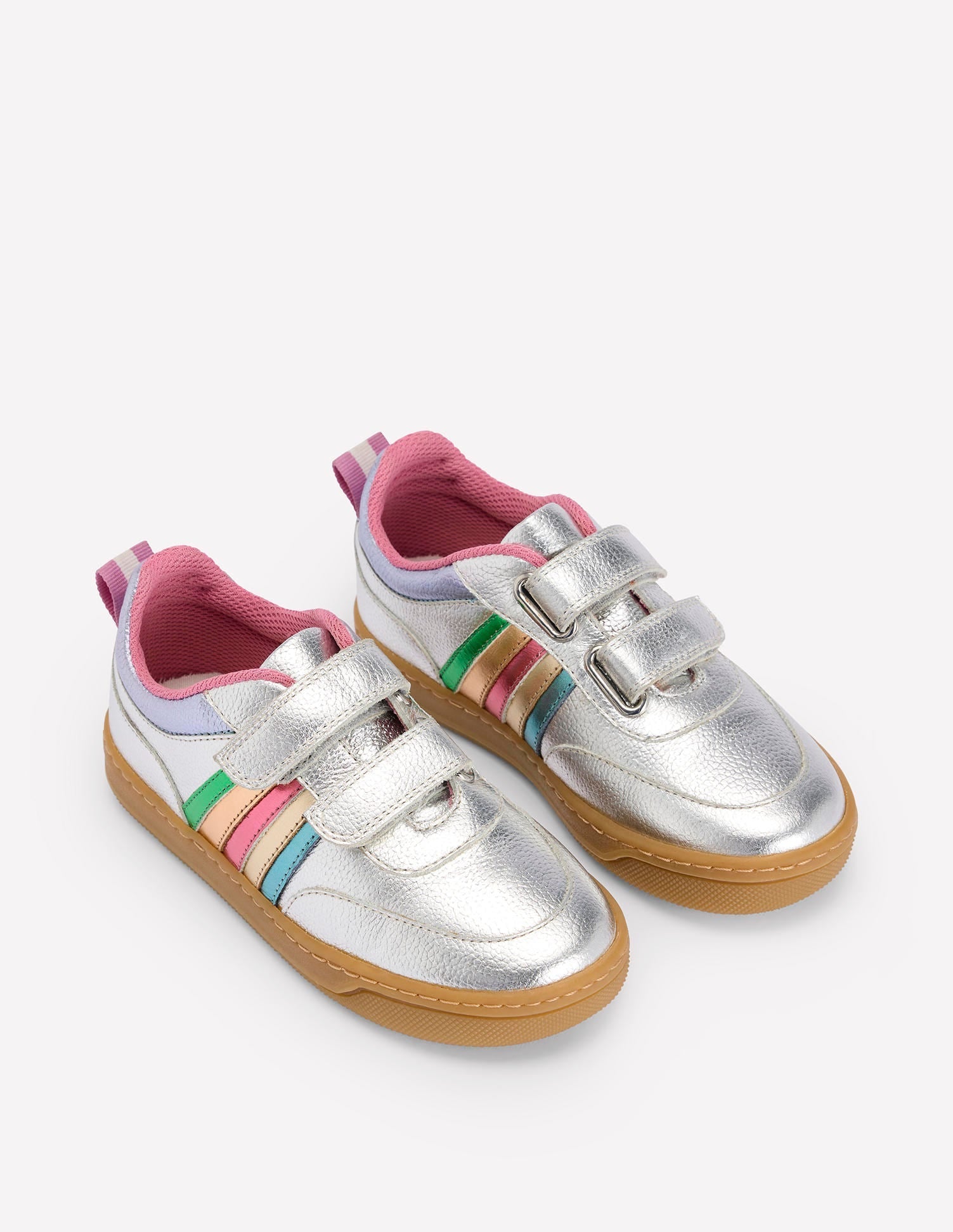 Colourblock Low Tops-Silver Metallic-2