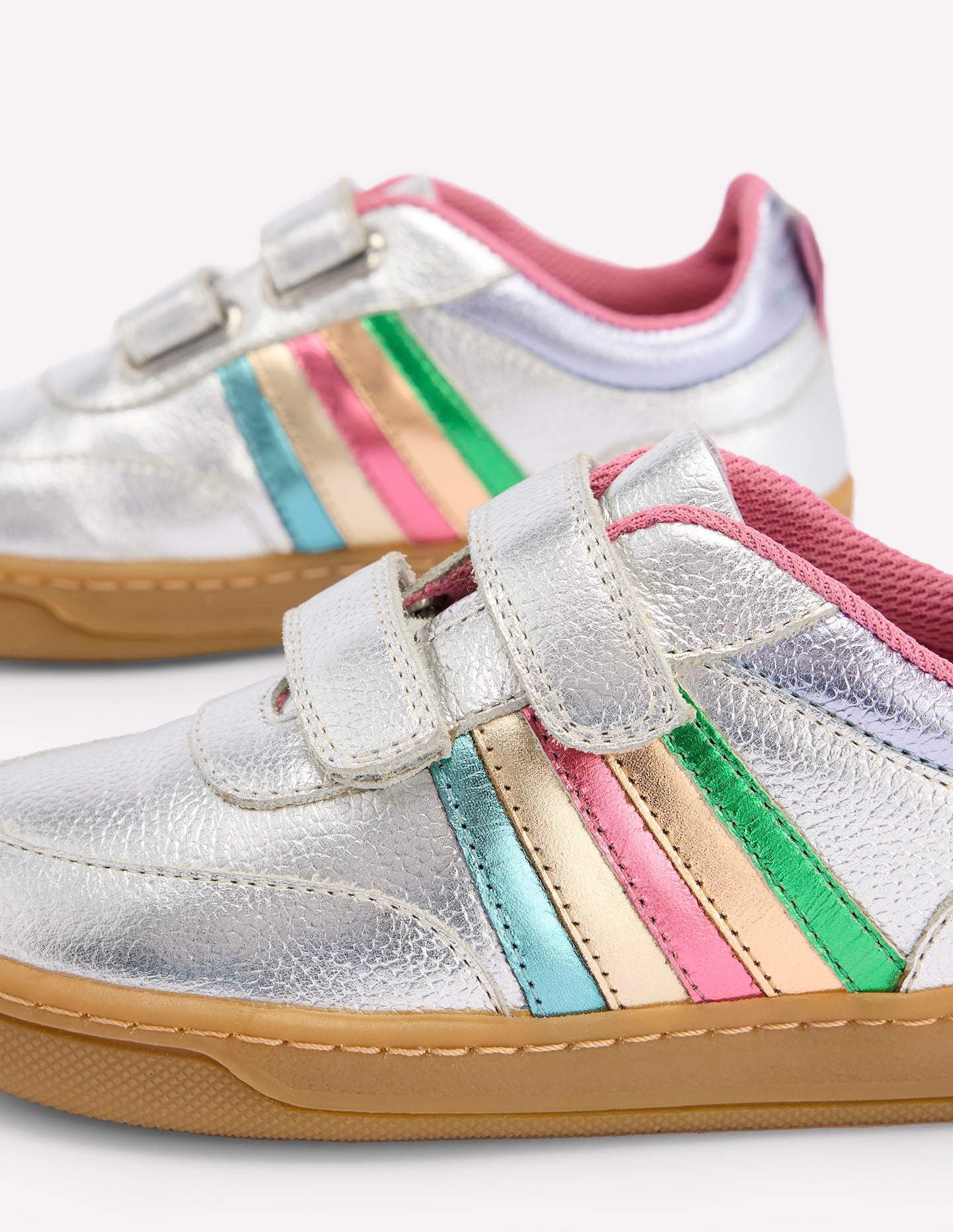 Colourblock Low Tops-Silver Metallic-3