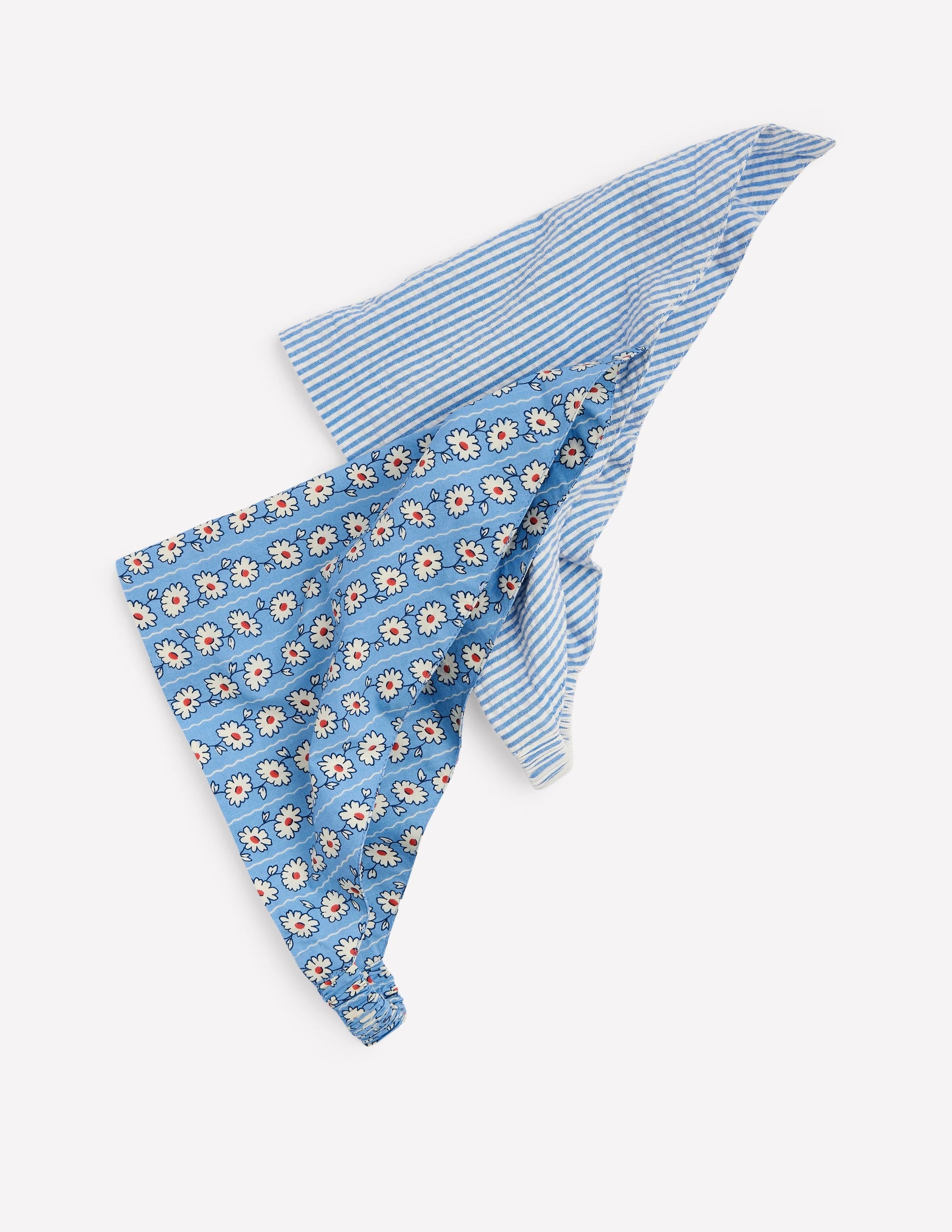 2-Pack Headscarves-Blue Daisy Stripe-1