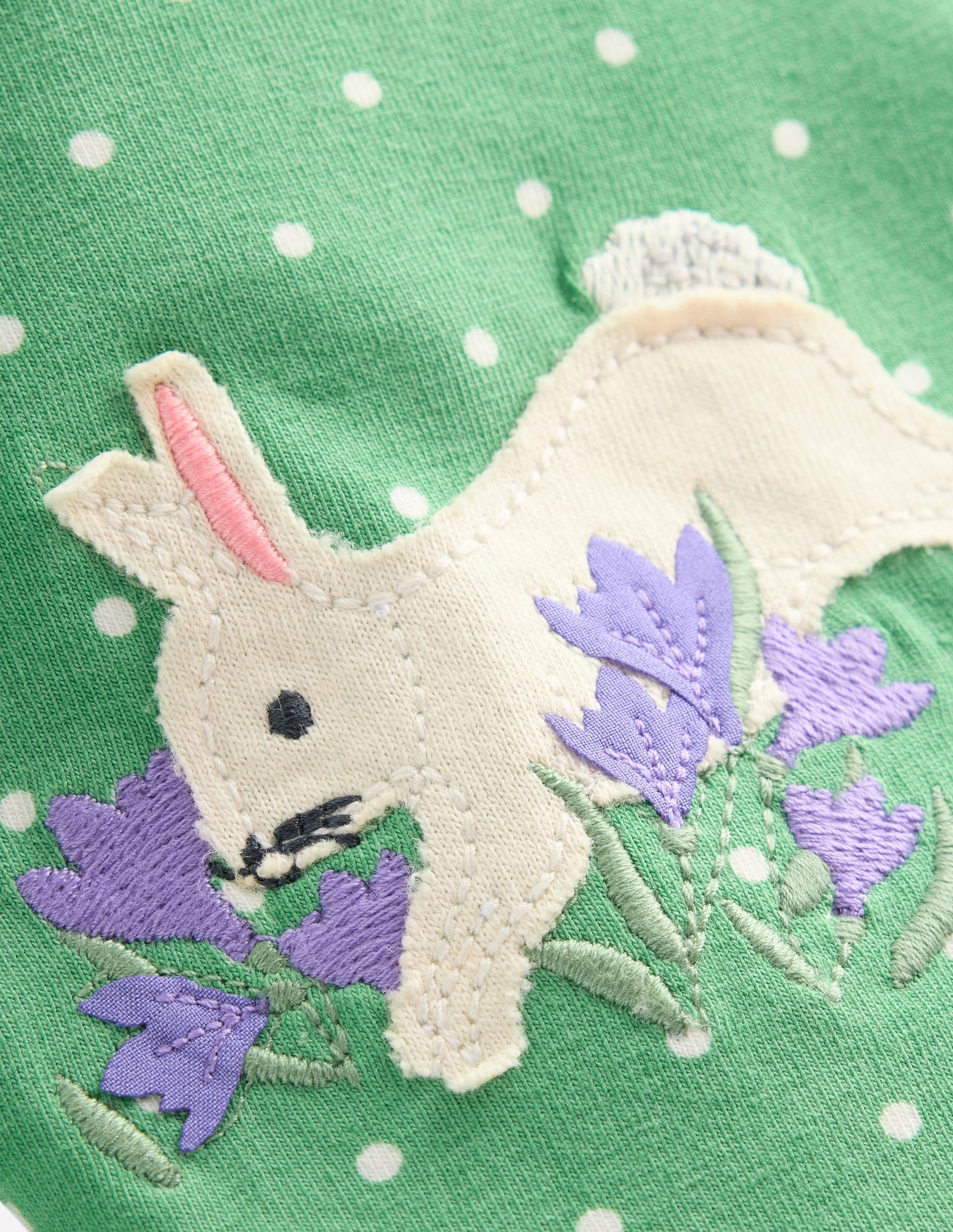 Appliqué Leggings-Aloe Green Bunnies-3