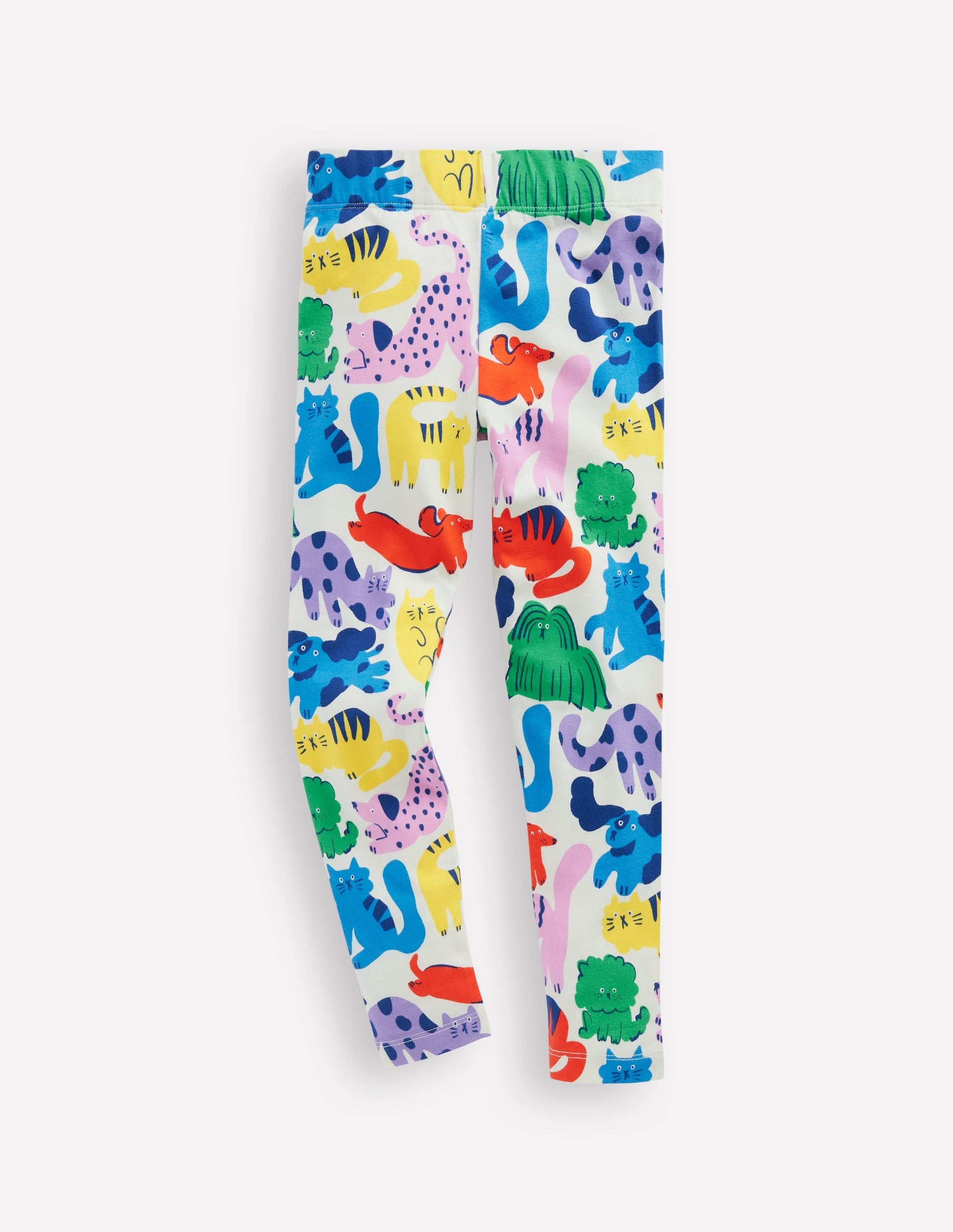 Fun Leggings-Multi Oatmeal Rainbow Pets-1