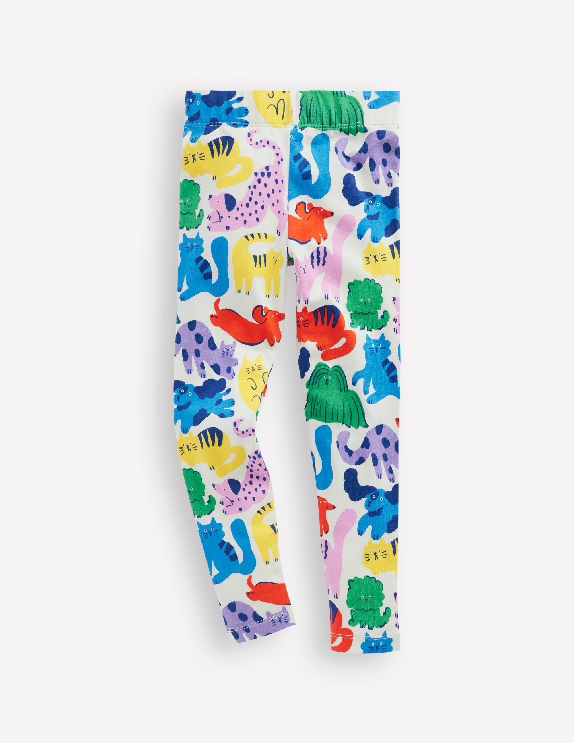 Fun Leggings-Multi Oatmeal Rainbow Pets - Image 1