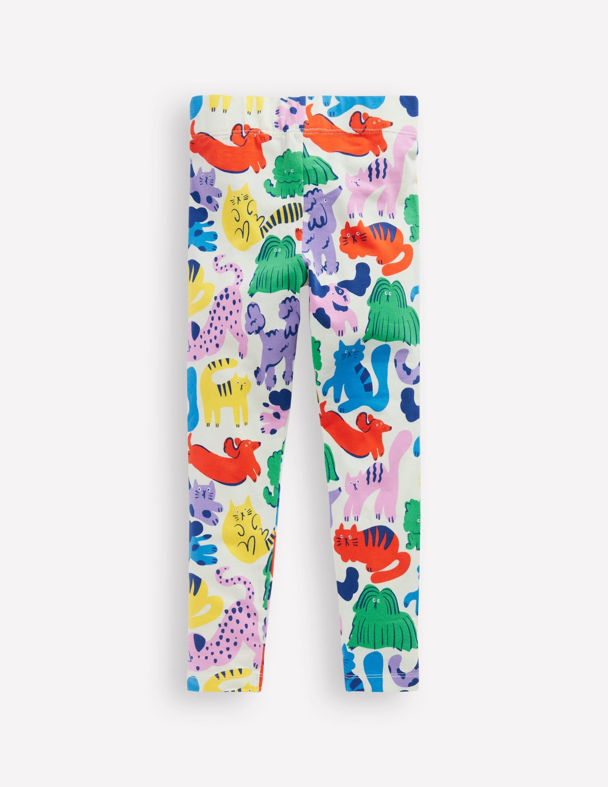 Fun Leggings-Multi Oatmeal Rainbow Pets-2