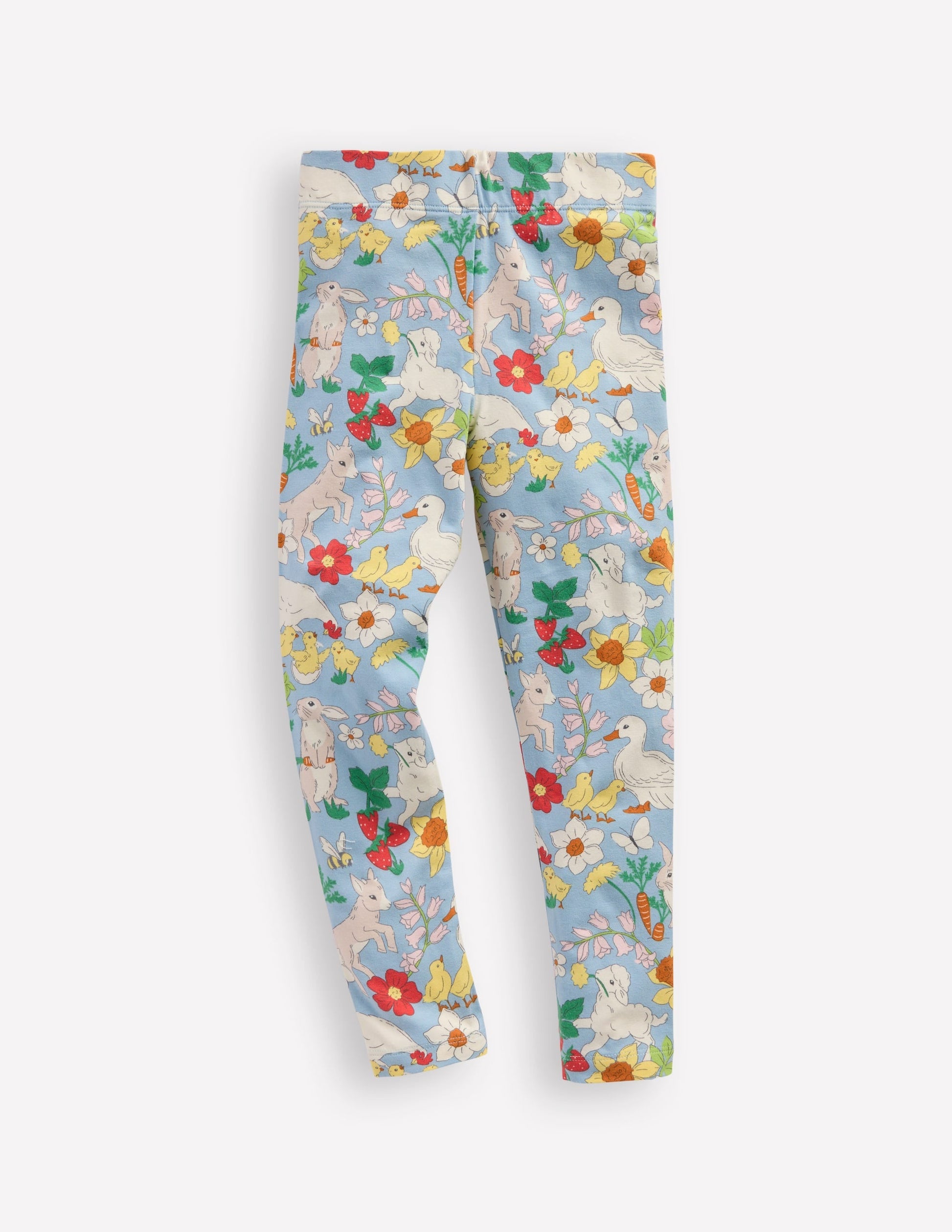 Fun Leggings-Blue Spring Meadow-1