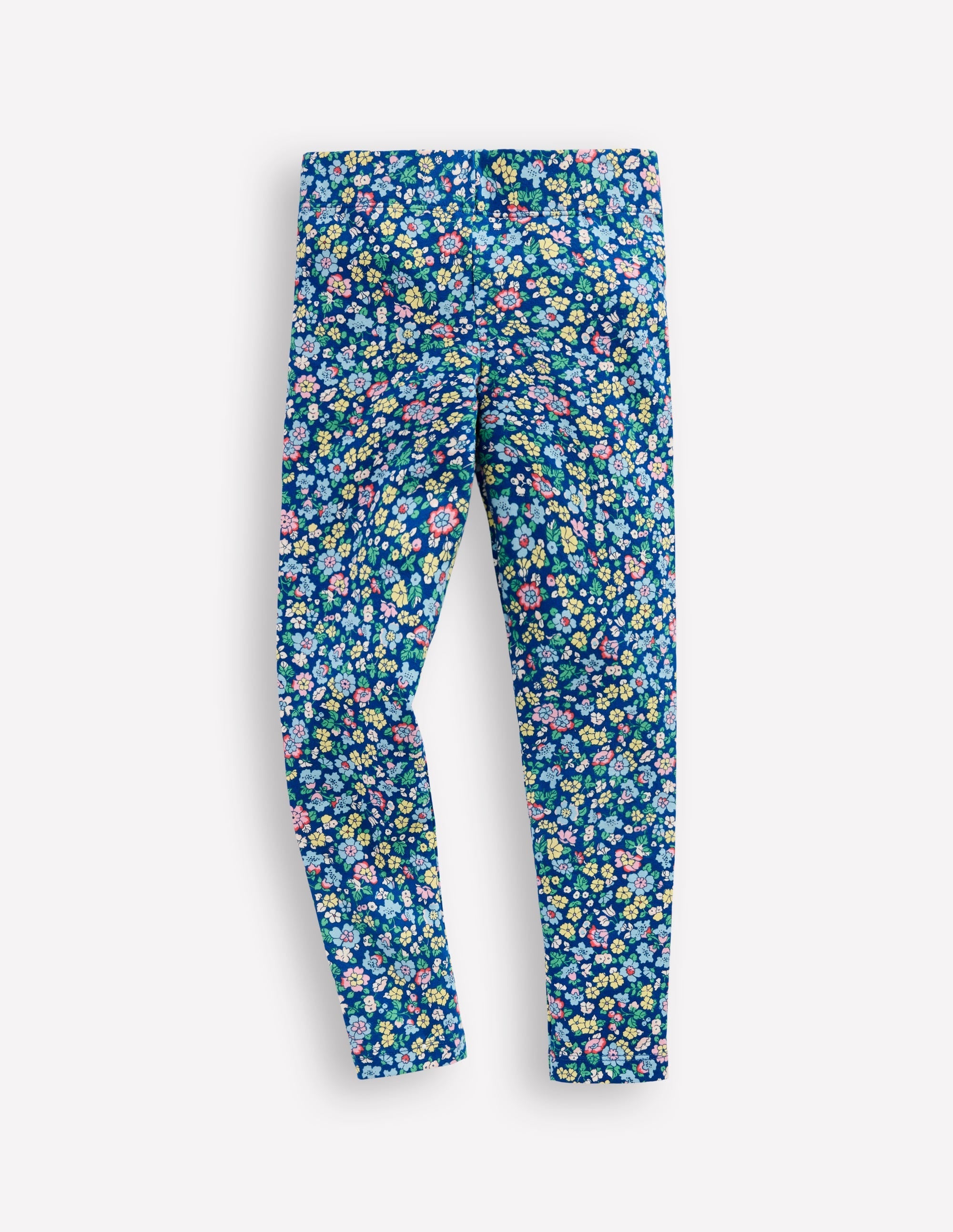Fun Leggings-Sapphire Blue Nautical Floral - Image 1