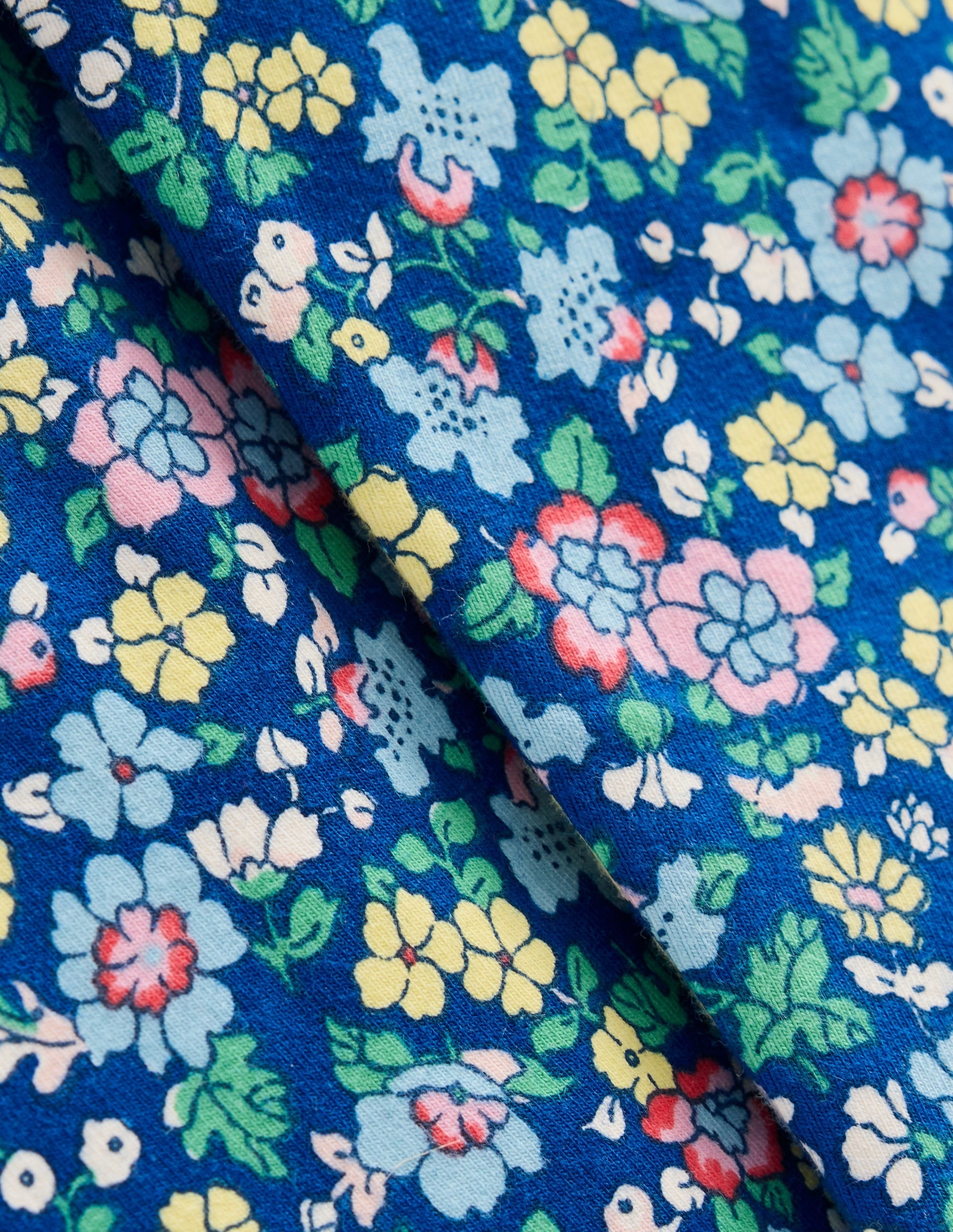 Fun Leggings-Sapphire Blue Nautical Floral - Image 3