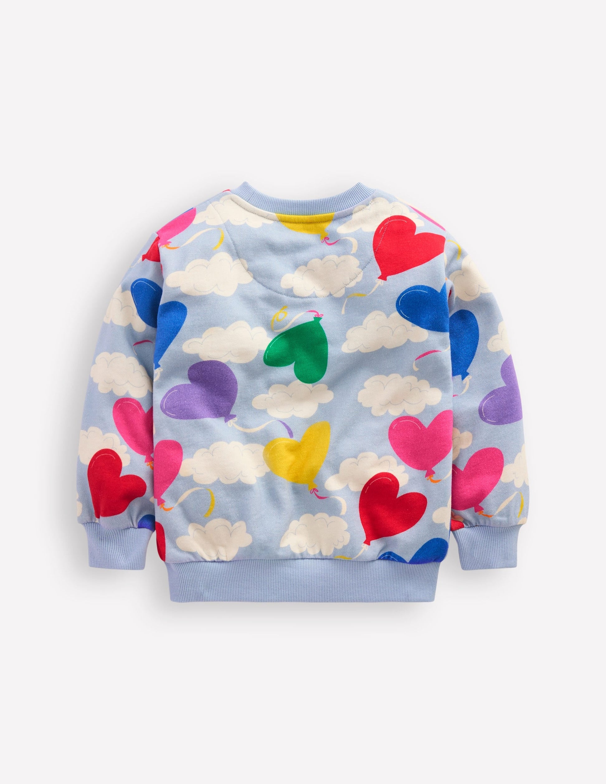 Printed Relaxed Sweatshirt-Misty Blue Balloon Sky-2
